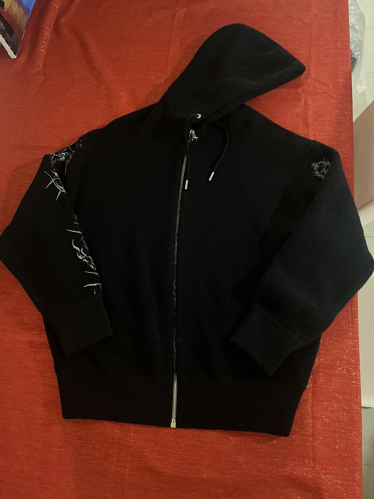 Givenchy Oversized Barbed Wire Printed Zip Up Hoodie Sz S Size US S / EU 44-46 / 1 - 13 Thumbnail