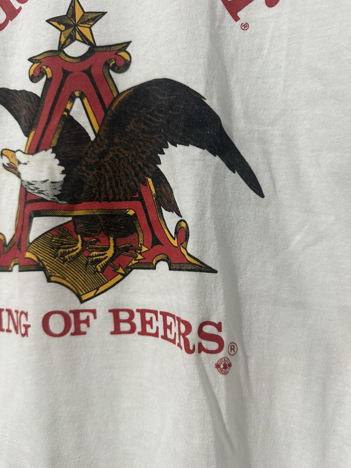 Budweiser × Vintage VTG 90's BUDWEISER "KING OF BEERS" TSHIRT Size US XL / EU 56 / 4 - 3 Thumbnail