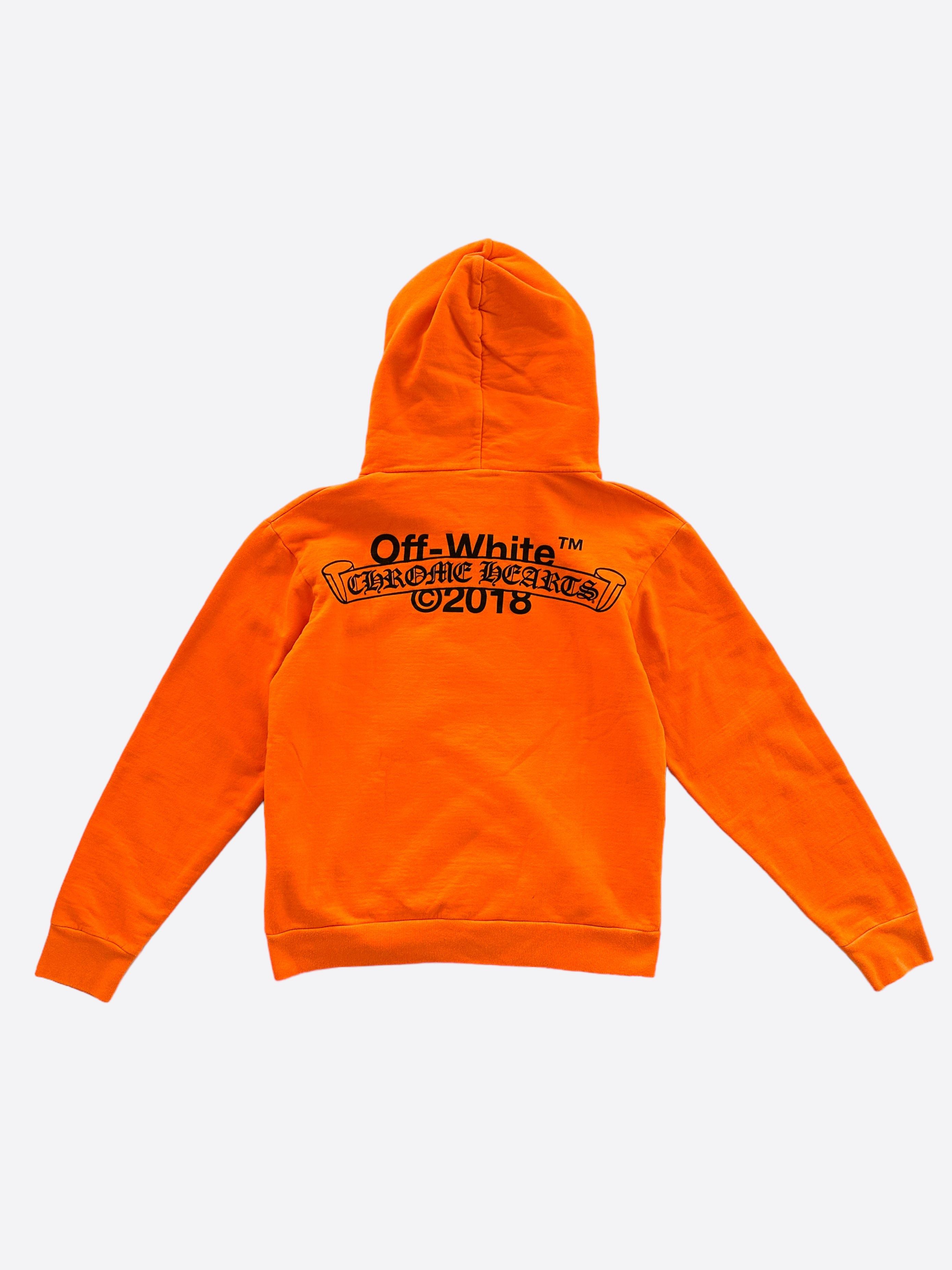 Chrome Hearts Off White Chrome Hearts Off White Orange Black Hoodie Grailed