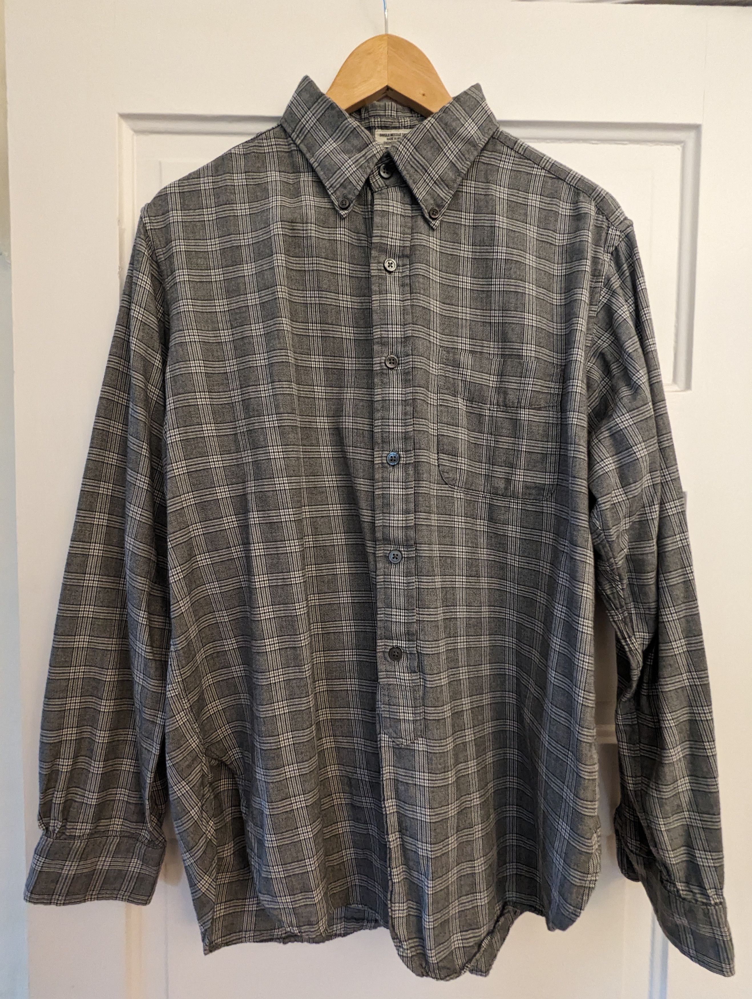 image of Engineered Garments 19Th Century Bd In Gray Plaid in Gray/Black, Men's (Size Large)