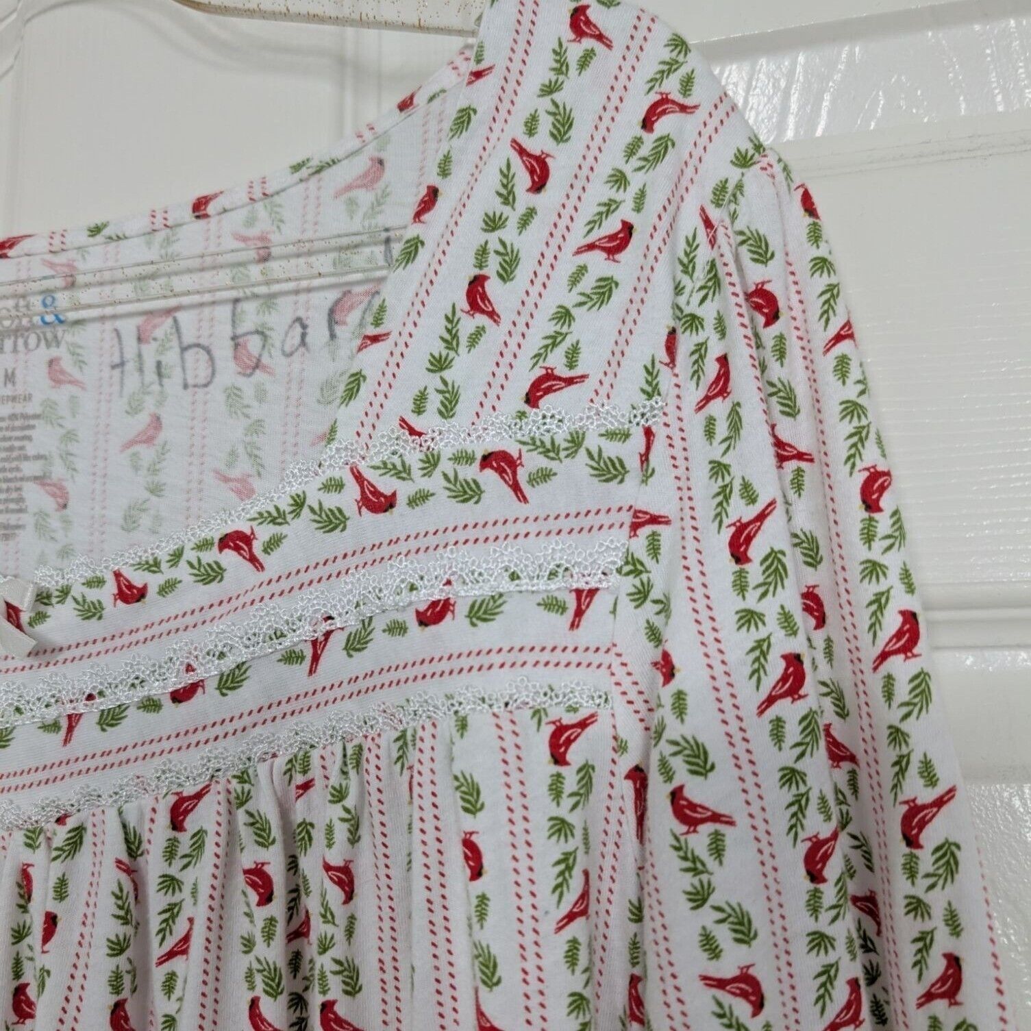 Croft & Barrow Croft & Barrow Cardinal Nightgown Womens Medium White Cotton Size M / US 6-8 / IT 42-44 - 2 Thumbnail