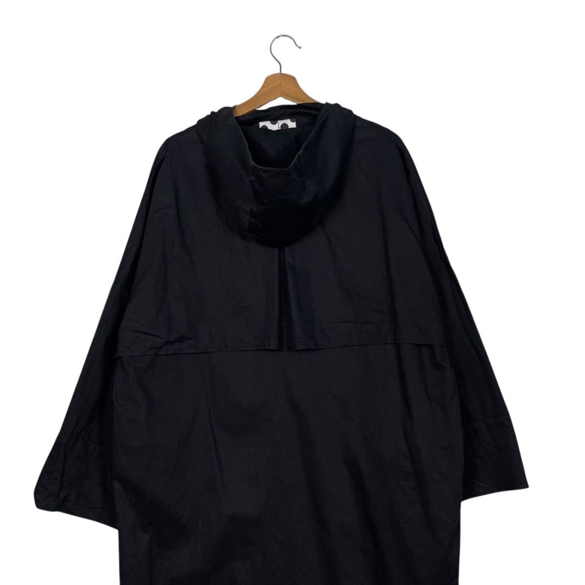 Antigua Antiqua Black Hooded Overcoat Size L / US 10 / IT 46 - 9 Thumbnail