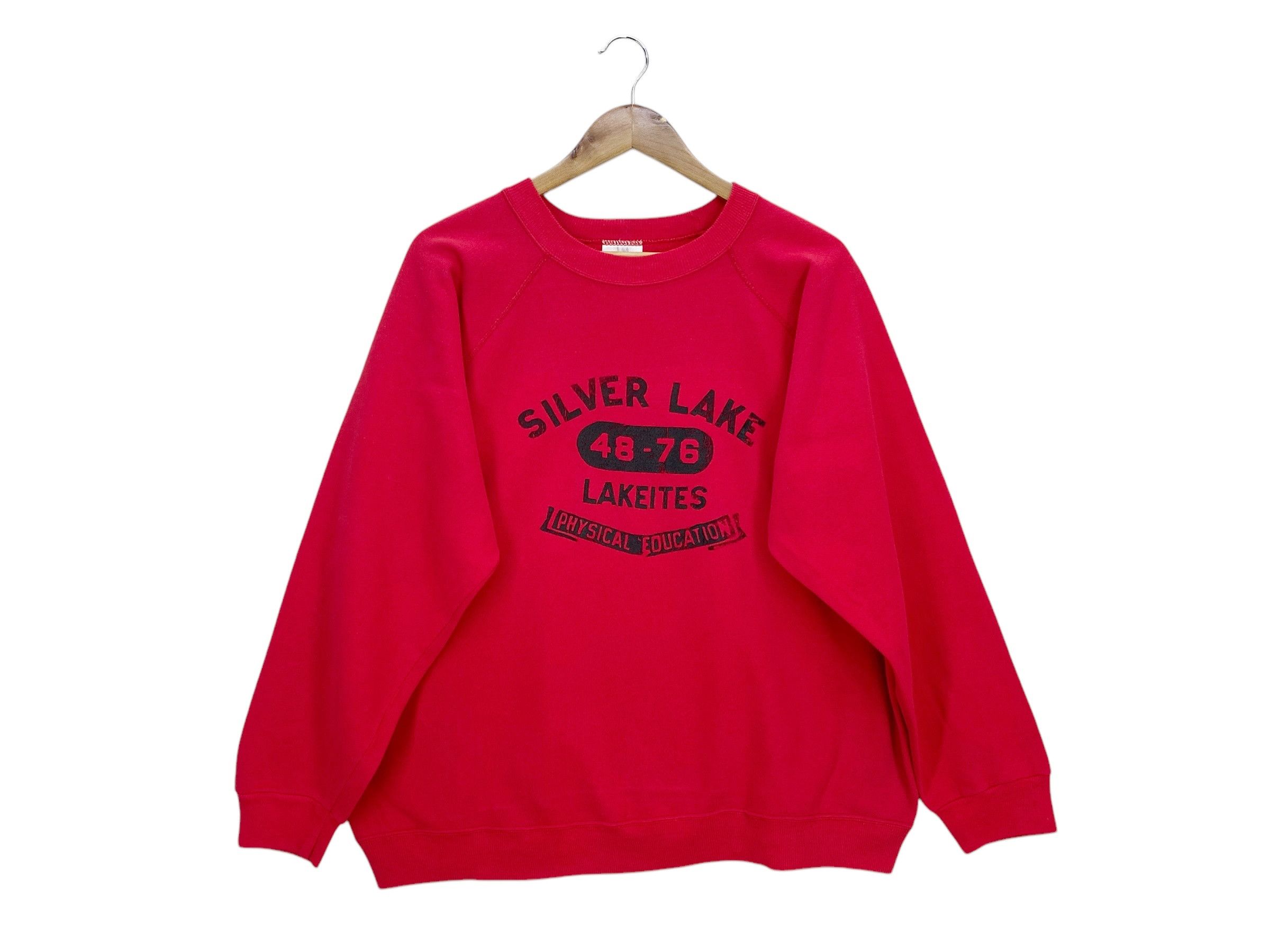 Hanes × Vintage Silver Lake Sweatshirt Vintage Red Lakeites Football Team Size US XL / EU 56 / 4 - 1 Thumbnail