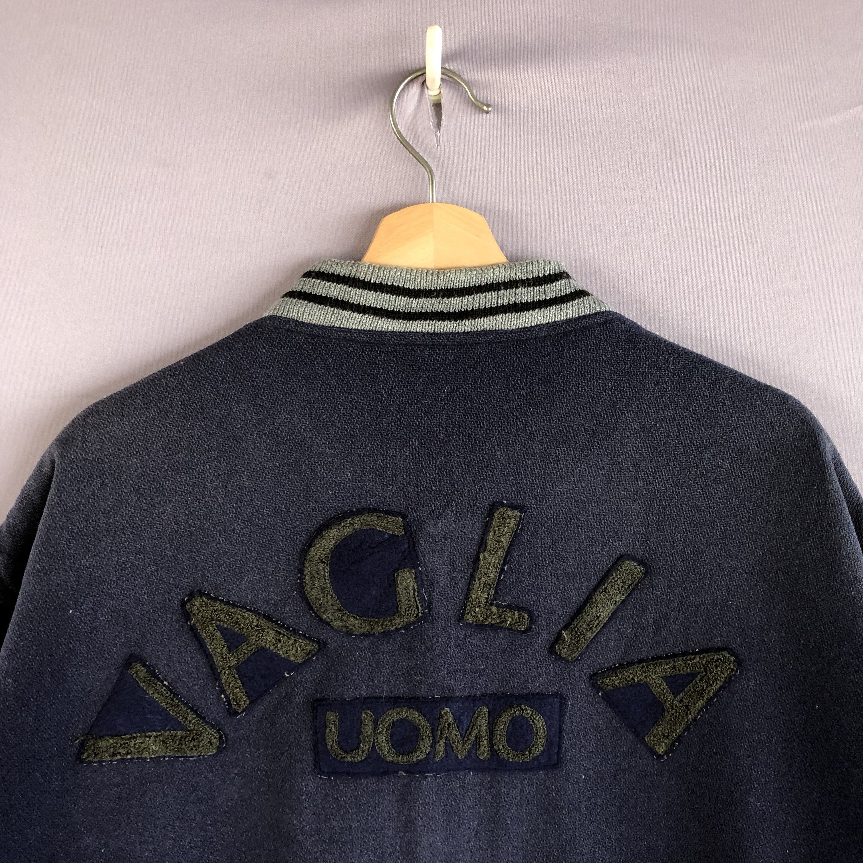 Vintage Vintage 90s Vaglia UOMO Japanese Varsity Wool Bomber Jacket Size US L / EU 52-54 / 3 - 5 Thumbnail