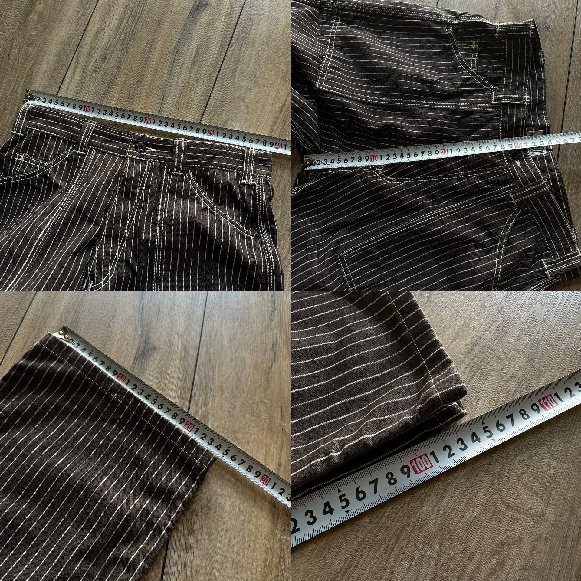 Jelado Jelado Paris Button Brown Striped Pants Size US 31 - 9 Thumbnail