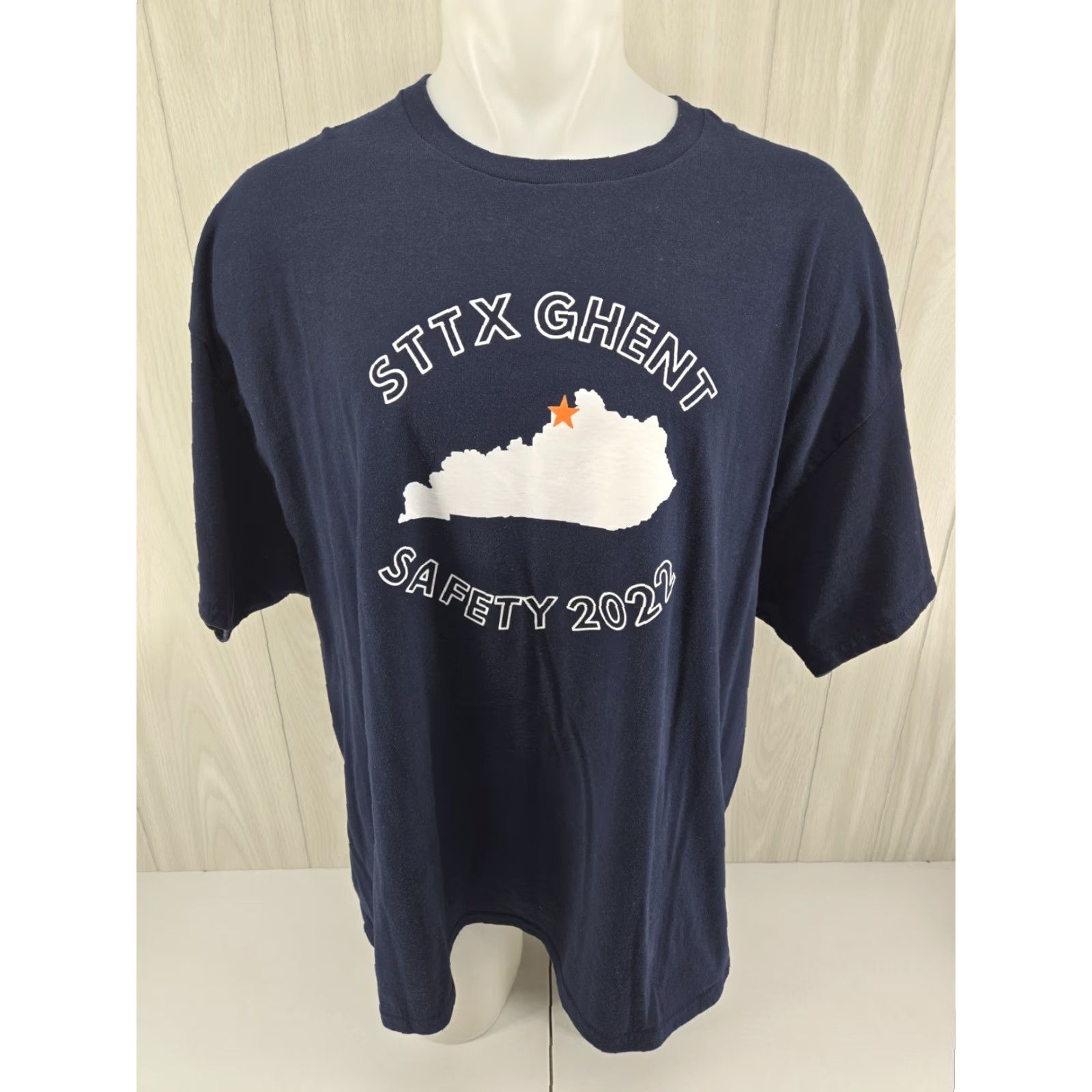 Gildan Gildan T-Shirt SPOT Steel Technologies STTX Ghent Safty 2022 Kentucky KY Blue 3XL Short Sleeve Graphic Tee Men Regular Size US XXL / EU 58 / 5 - 2 Thumbnail