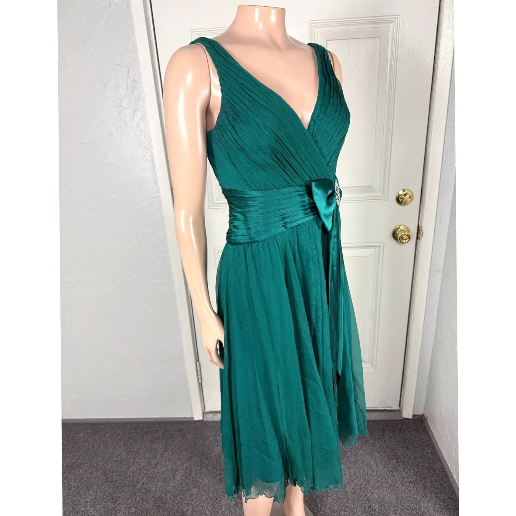 Vintage Tadashi Shoji Collection Dress - Formal Party 2 - Silk Event Gown Size XS / US 0-2 / IT 36-38 - 5 Thumbnail