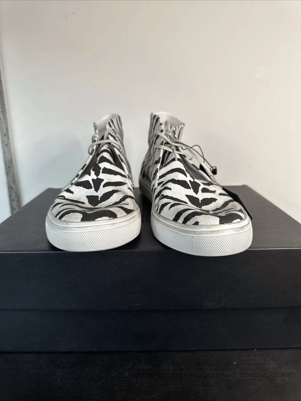 Yves Saint Laurent Saint Laurent High Top Sneakers Canvas Ace Mid Tops EU 40.5 Size US 9.5 / EU 42-43 - 2 Thumbnail