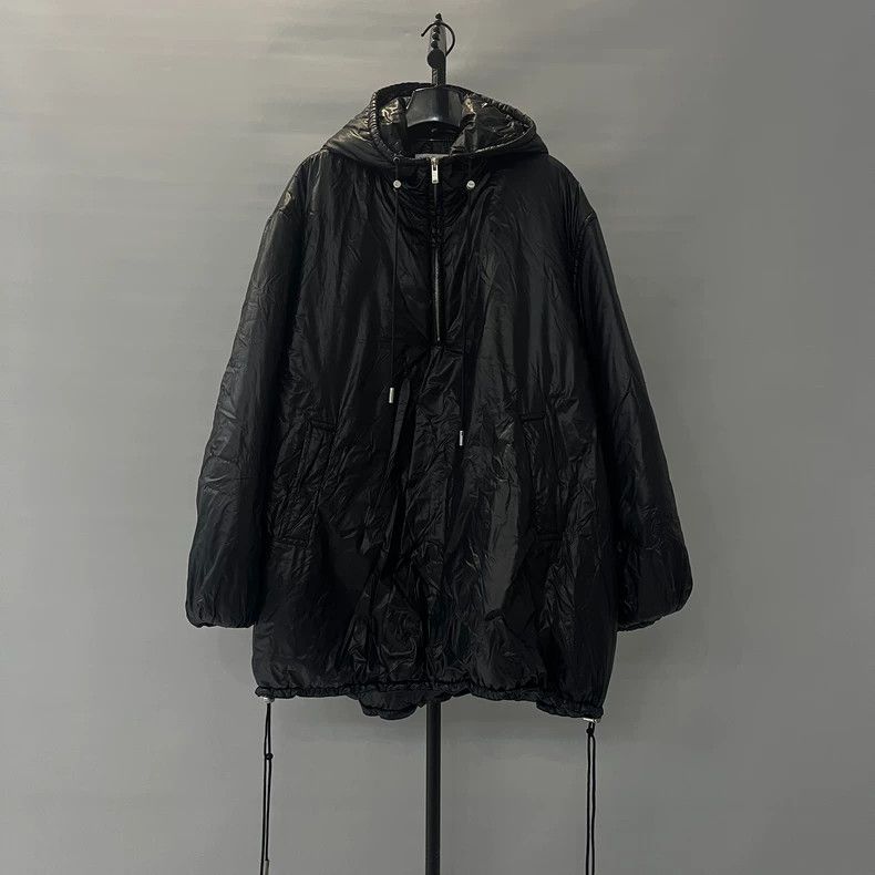 YSL Black Hooded Cotton Outerwear