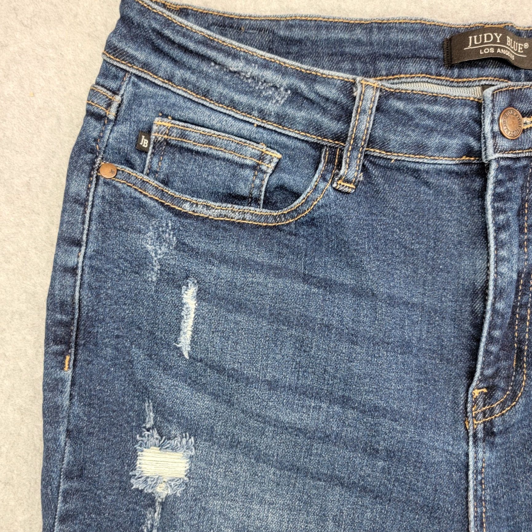 Vintage Judy Blue jeans Womens Size 15/32 Boyfriend Fit Distressed Style JB88220 Jeans Distressed Women Size 36" / US 14 / IT 50 - 2 Thumbnail