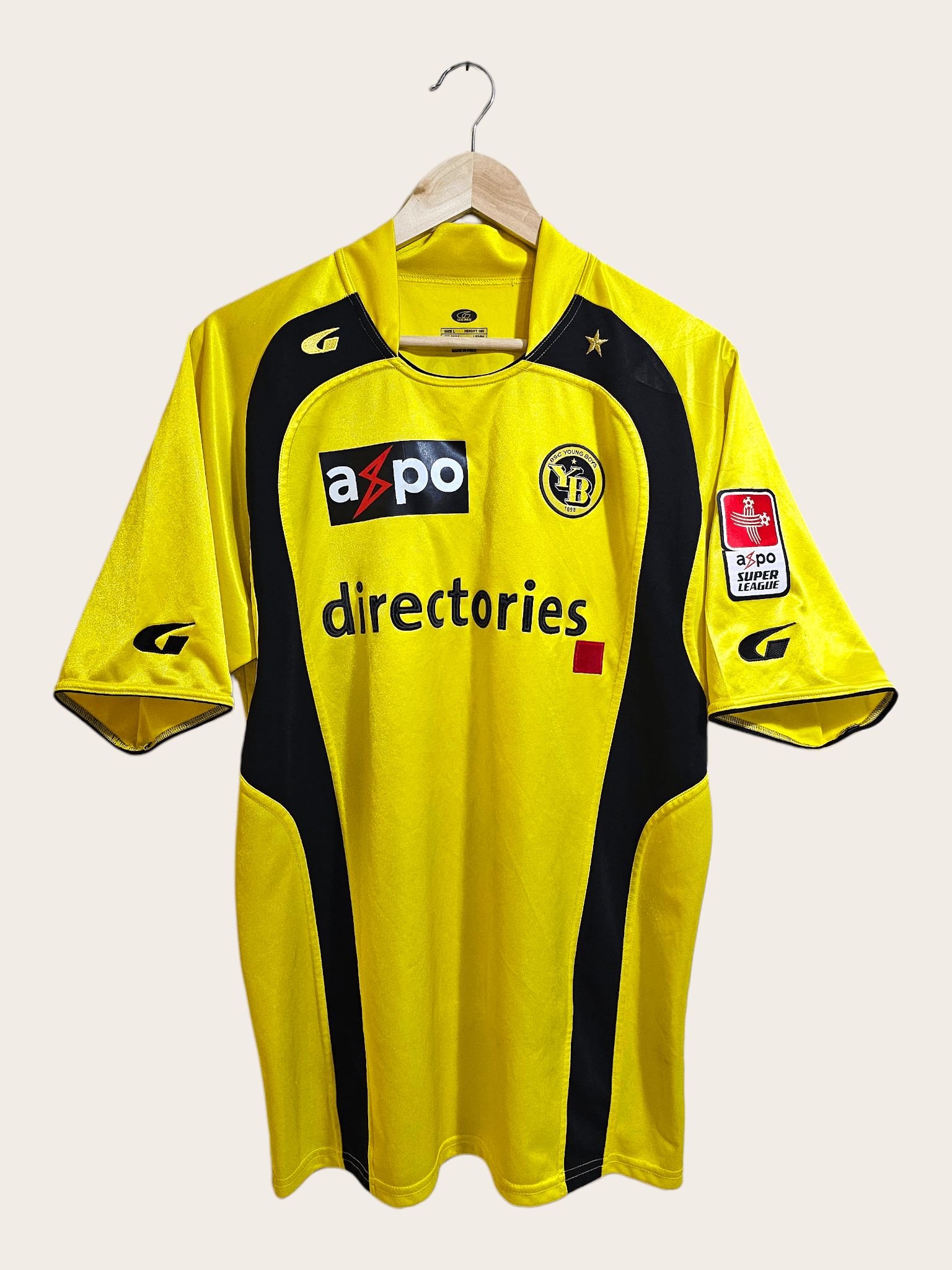 Vintage Young Boys 2005-06 Matchworn Christian Schwegler #13 Jersey Size US L / EU 52-54 / 3 - 1 Thumbnail