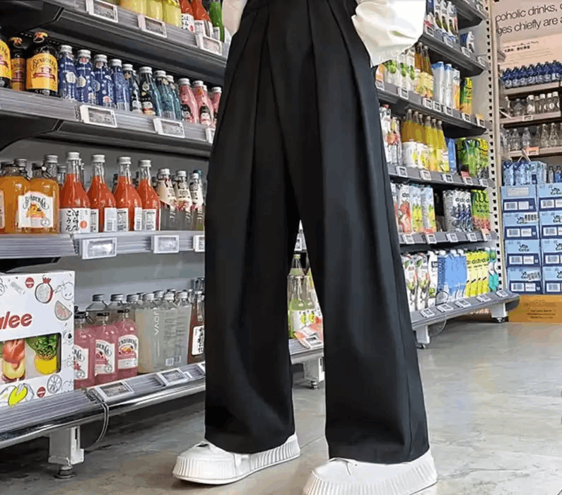 Japanese Brand × Vintage Vintage Streetwear Pleated flare black dress pants Size US 28 / EU 44 - 1 Thumbnail