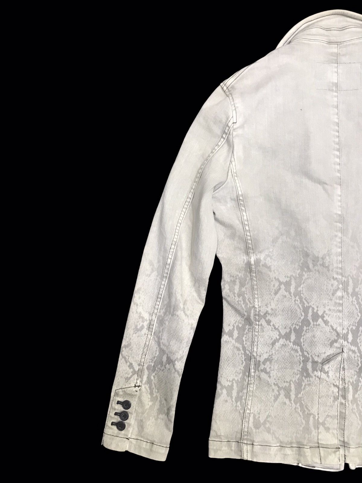 Tornado Mart 💥VERY RARE💥TORNADO MART SNAKESKIN SKINNY FIT JACKET F362 Size S / US 4 / IT 40 - 16 Thumbnail