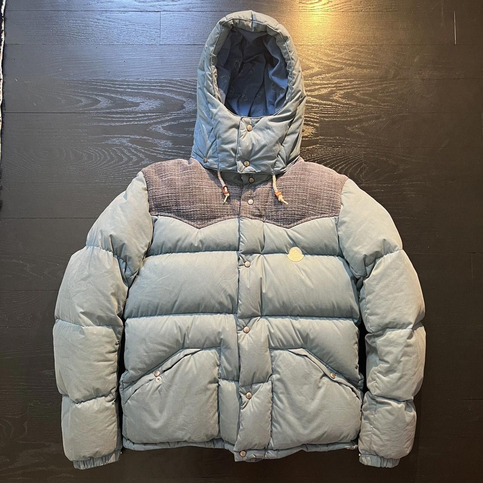 Other AW 2011 Moncler x Vivism Blue Woven Down Puffer Jacket Size US L / EU 52-54 / 3 - 2 Thumbnail