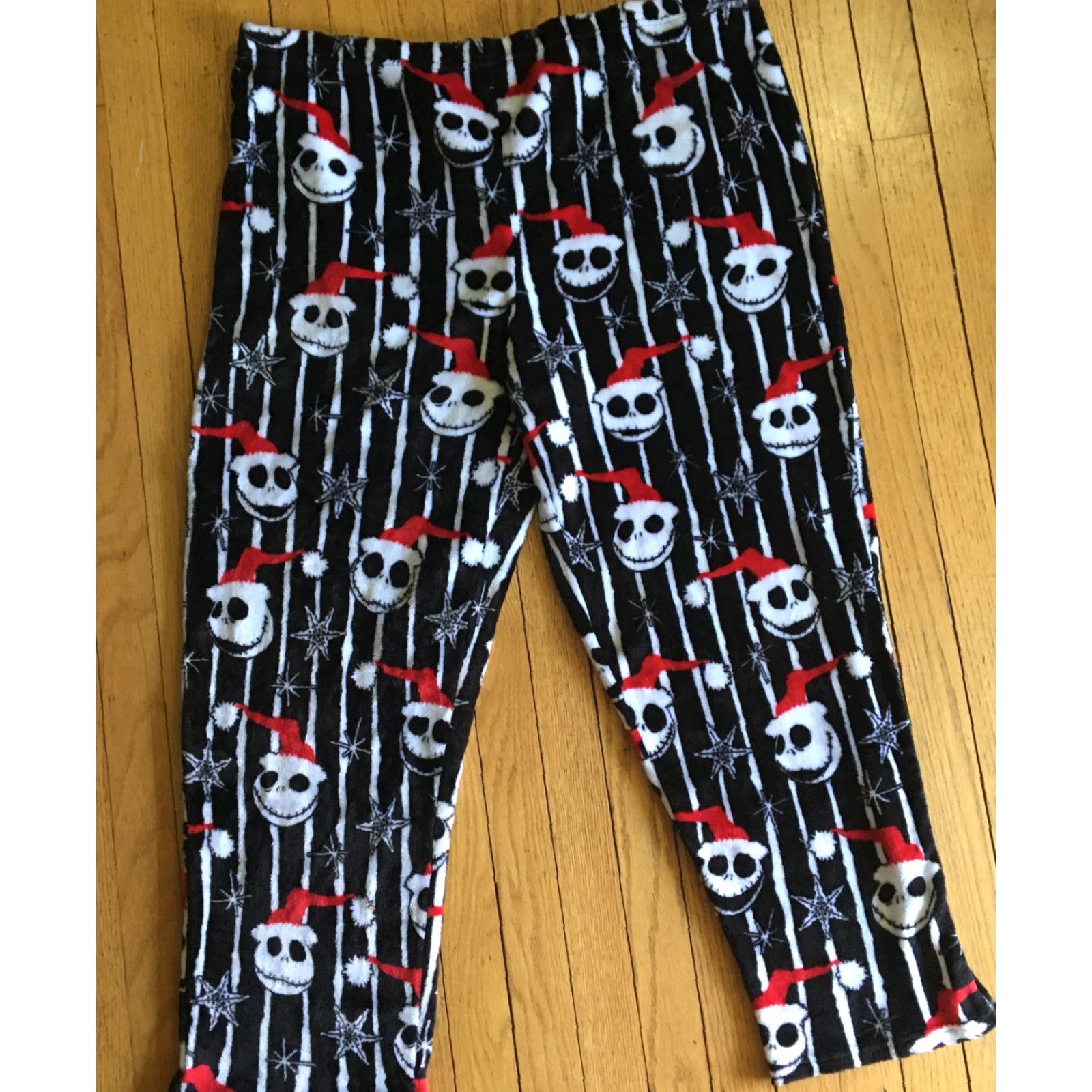Disney Disney Sleepwear Pants 22W-24W Black Nightmare Before Christmas Jack Skellington Unisex Pajama Capris Size 40" / US 18 - 2 Thumbnail