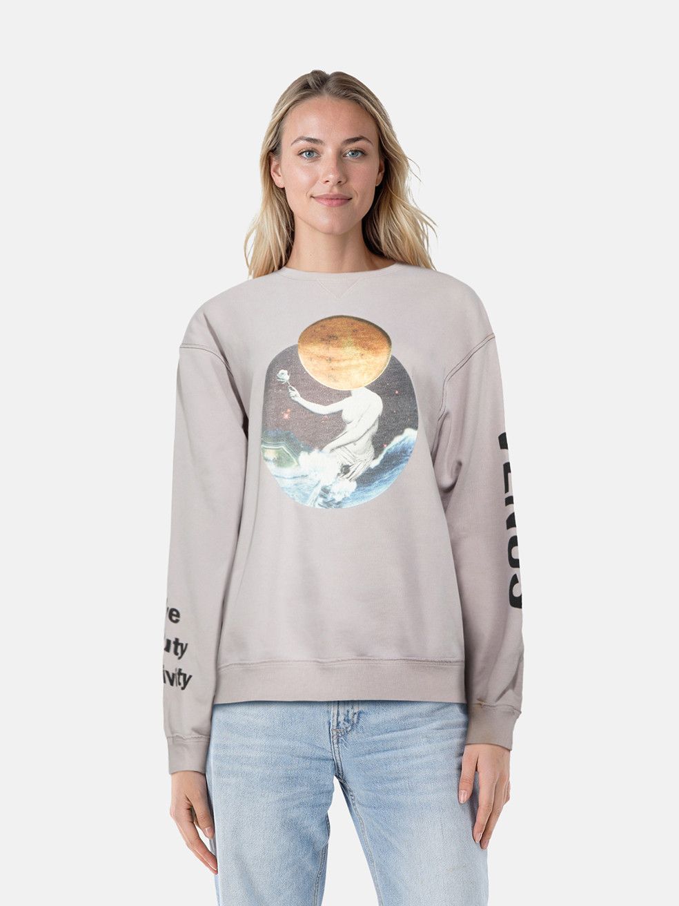 Grey Graphic Print Sweatshirt