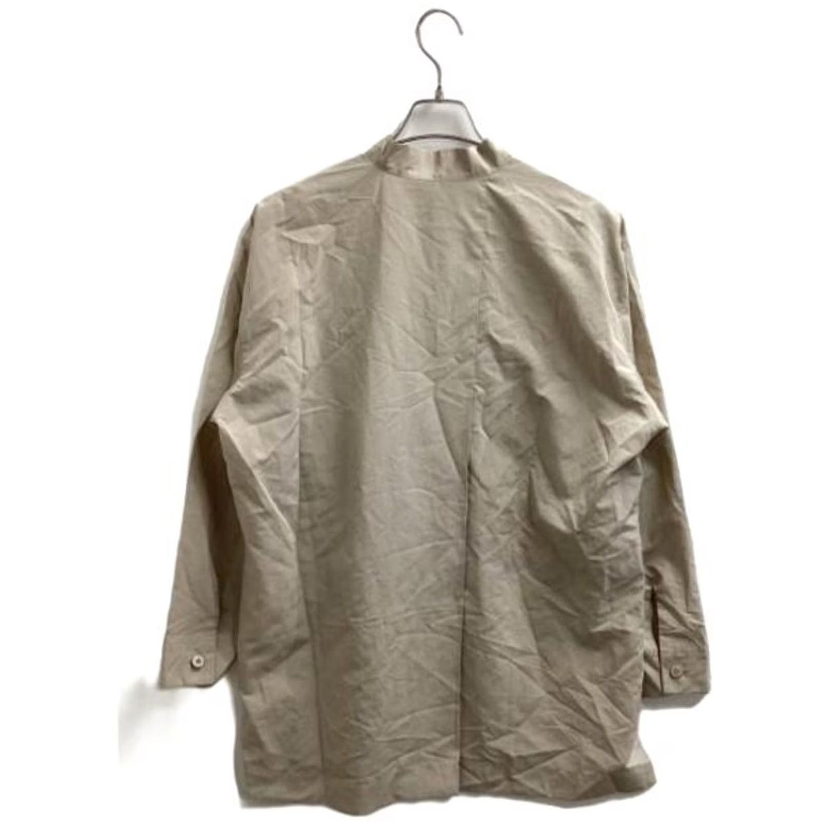 Issey Miyake HOMME PLISSE ISSEY MIYAKE PACKABLE SHIRT LONG SLEEVE BEIGE SIZE M USED MEN Size US M / EU 48-50 / 2 - 2 Thumbnail