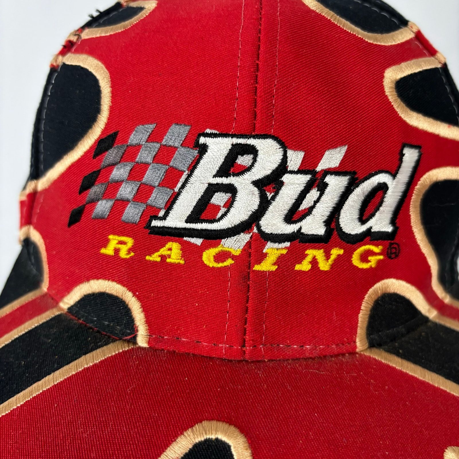 Starter Vintage Budweiser Racing Starter Splat Strapback Hat Size ONE SIZE - 2 Thumbnail