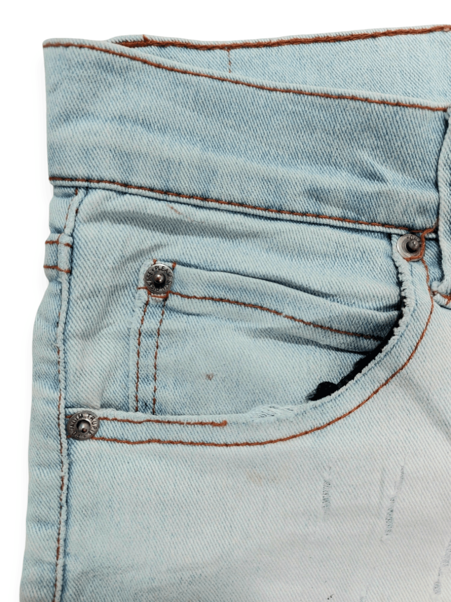 Cheap Monday Tartan Stitch Patchwork Thin Jeans