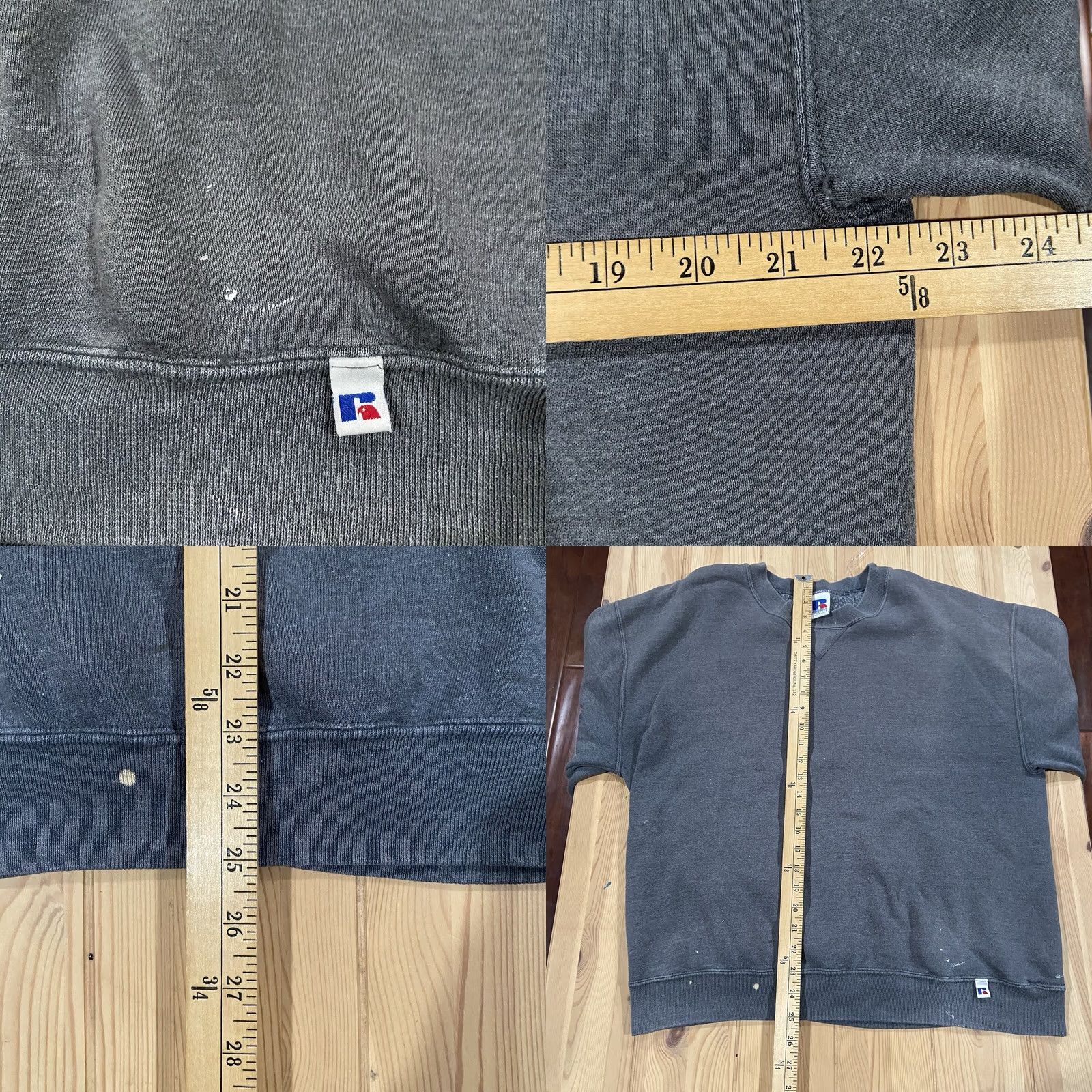 Russell Athletic VINTAGE 90s Russell Athletic Crew Neck Sweatshirt Mens Large Gray Cotton Polyester Fleece All Seasons Logo Embroidered Size US L / EU 52-54 / 3 - 9 Thumbnail