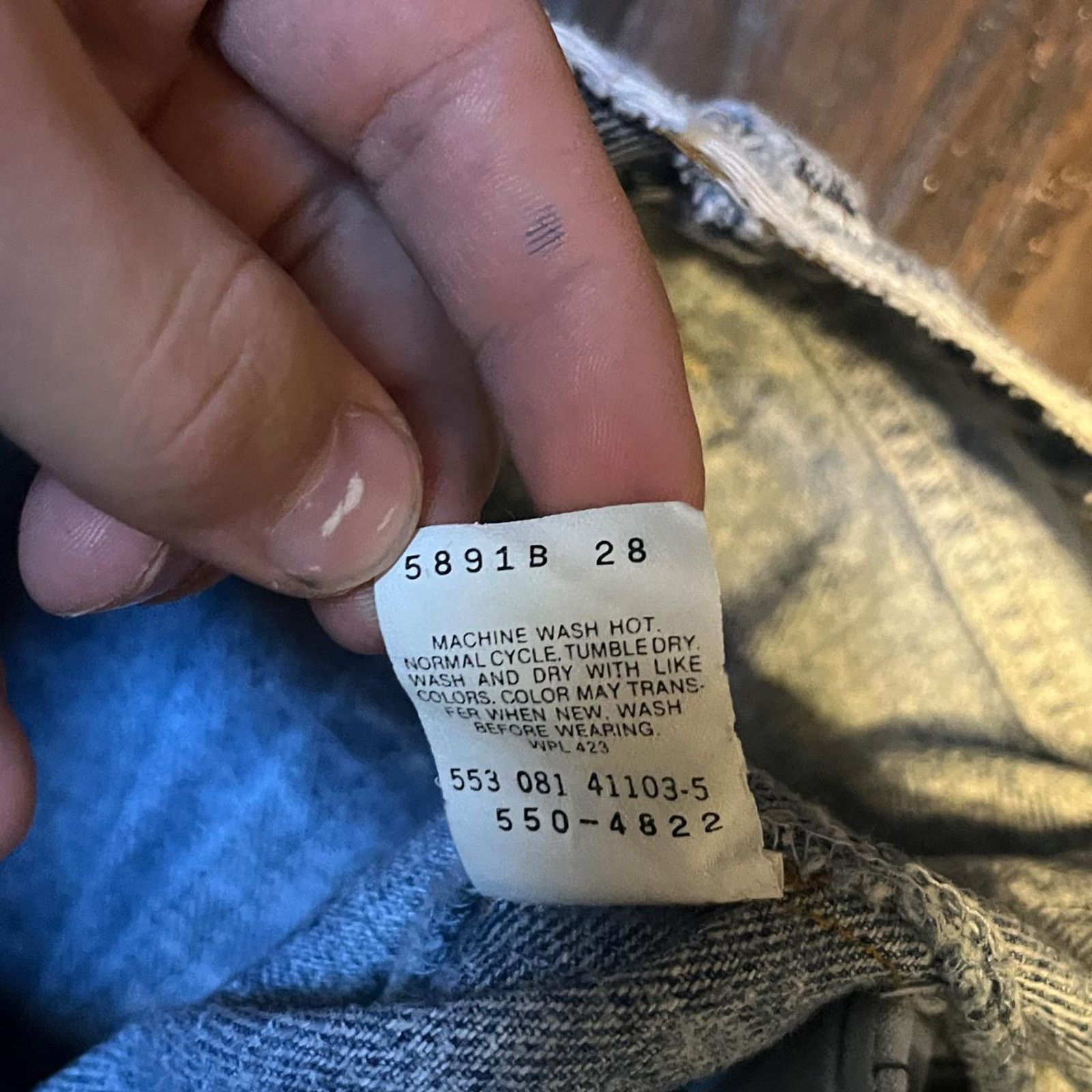 Levi's Vintage Distressed 80s Light Blue wash Levis Jeans Size US 36 / EU 52 - 5 Thumbnail