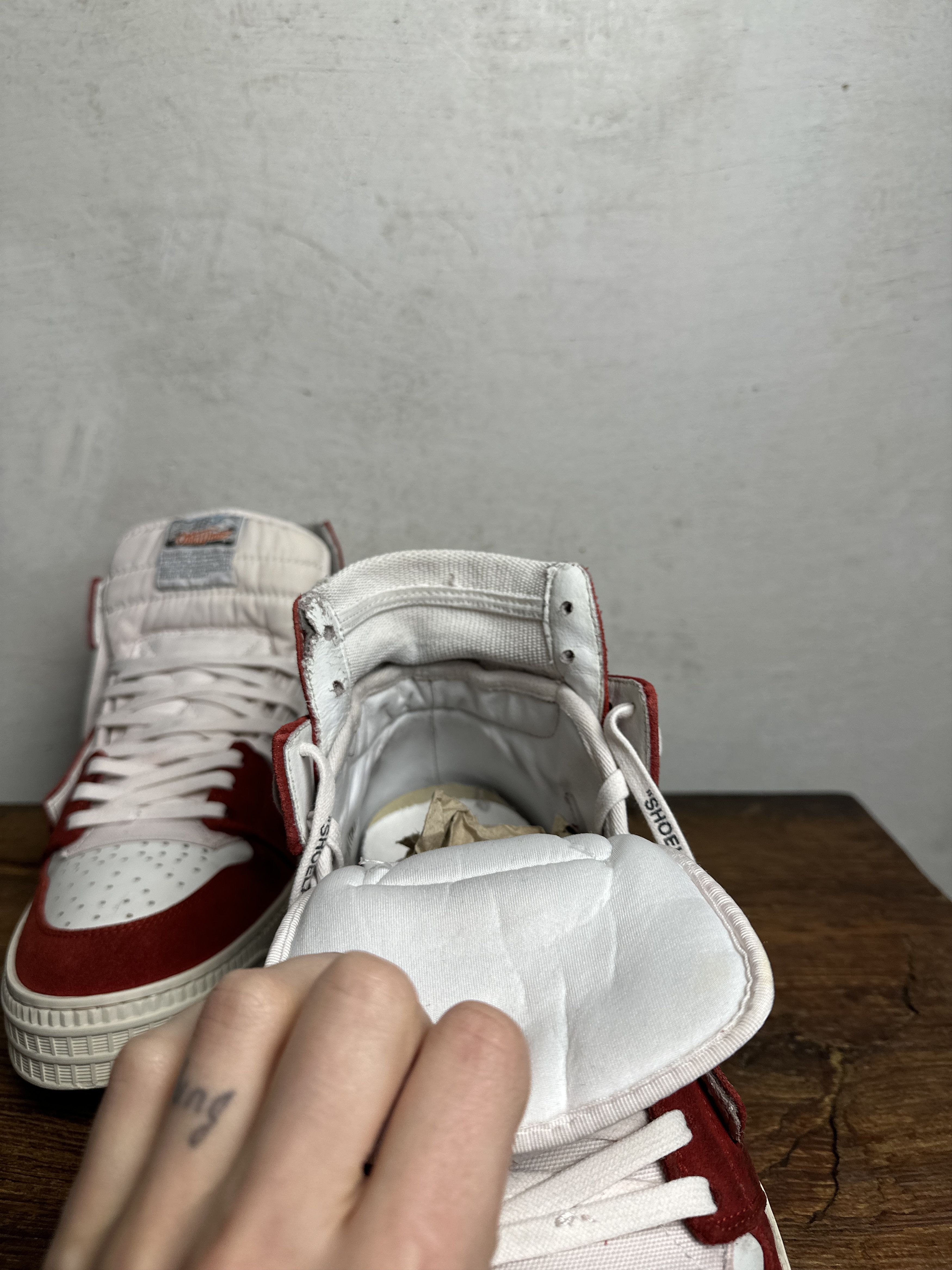 Off-White Off-White Off-Court 3.0 Red White Suede High-Top Shoes Size US 11 / EU 44 - 9 Thumbnail