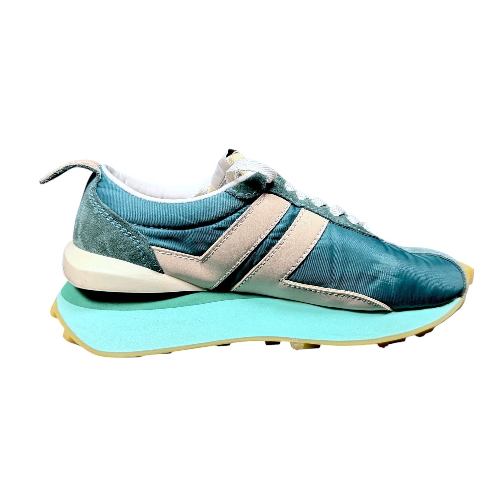 Lanvin Lanvin Women's 37 Peacock Blue White Bumper Sneakers US 6 Size US 6 / IT 36 - 7 Thumbnail