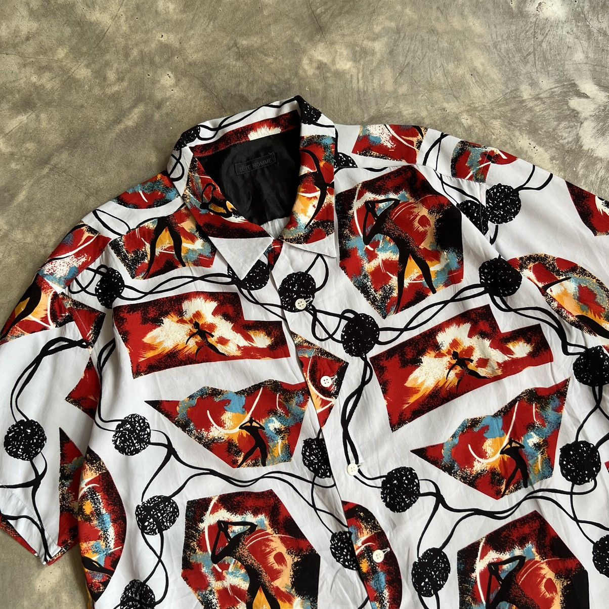 Tete Homme TETE HOMME by Issey Miyake Printed Button up Shirt Size US L / EU 52-54 / 3 - 2 Thumbnail