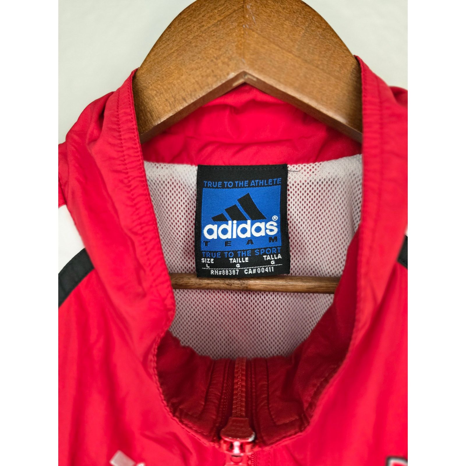 Adidas Vintage Nebraska Huskers Windbreaker L Adidas Full Zip Red Size US XL / EU 56 / 4 - 7 Thumbnail