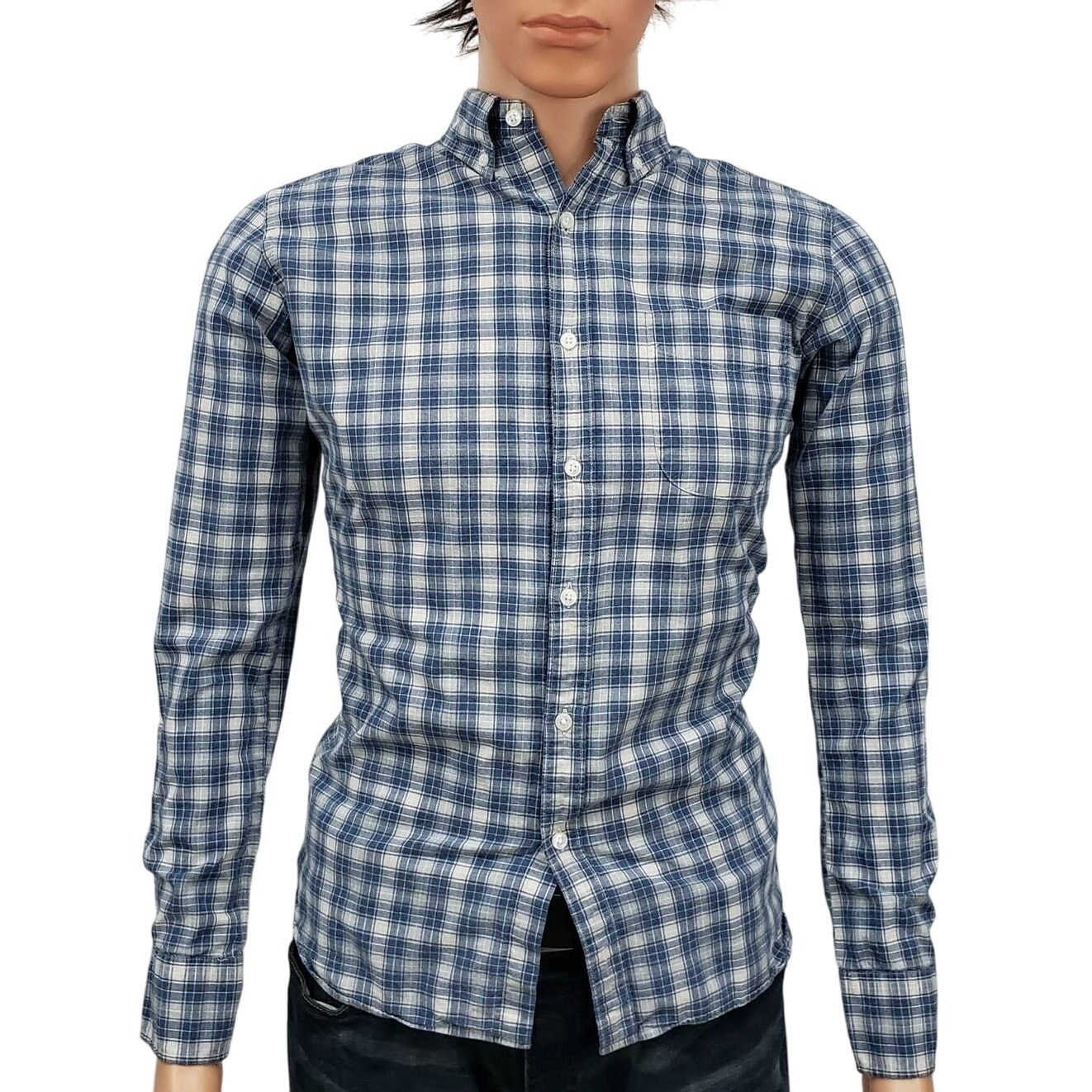 J.Crew J. Crew Shirting Slim Fit Blue Plaid Check Button down S Size US S / EU 44-46 / 1 - 5 Thumbnail