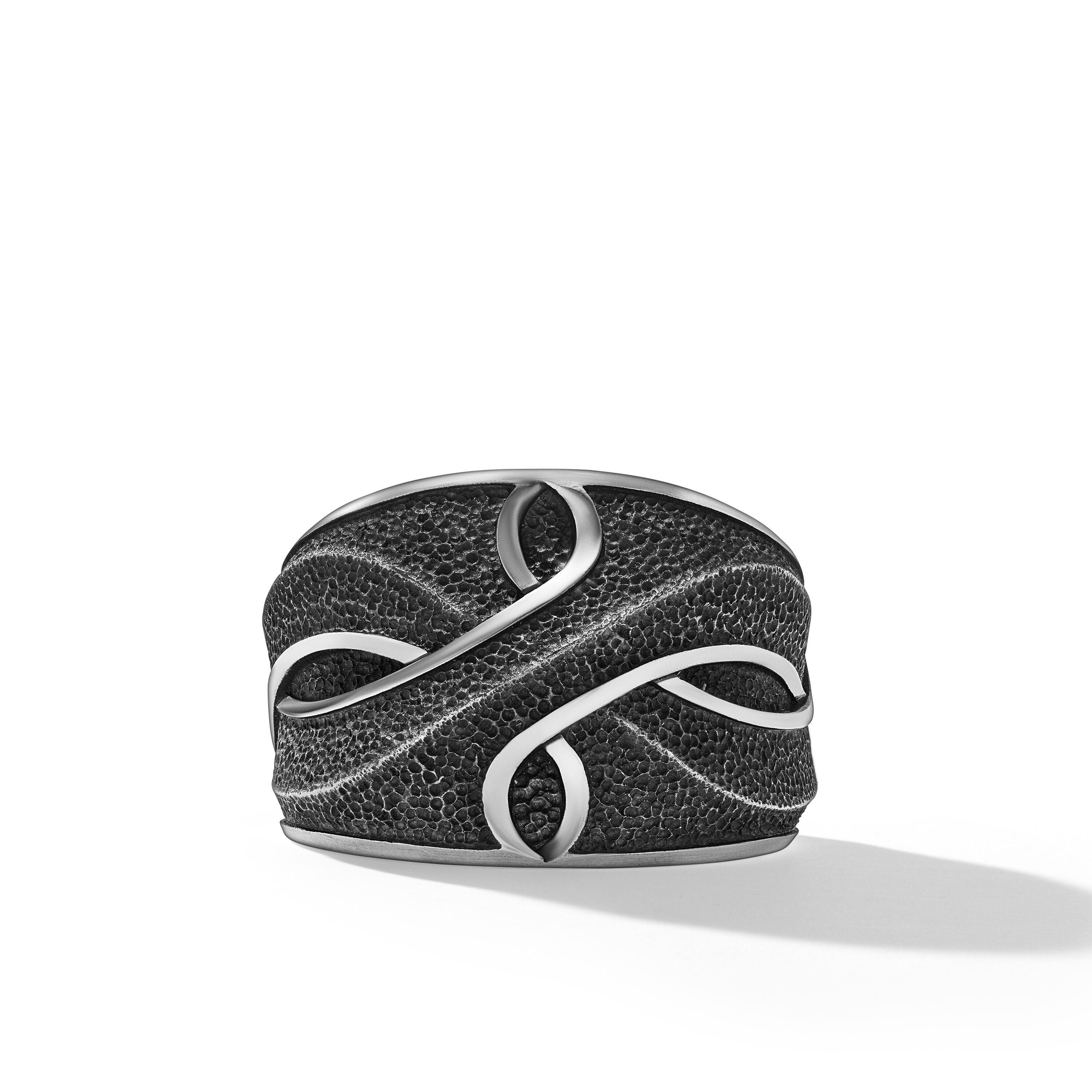 David Yurman o1w1db10325 Size:OS/ Armory Cigar Band Ring in Silver Size ONE SIZE - 3 Thumbnail