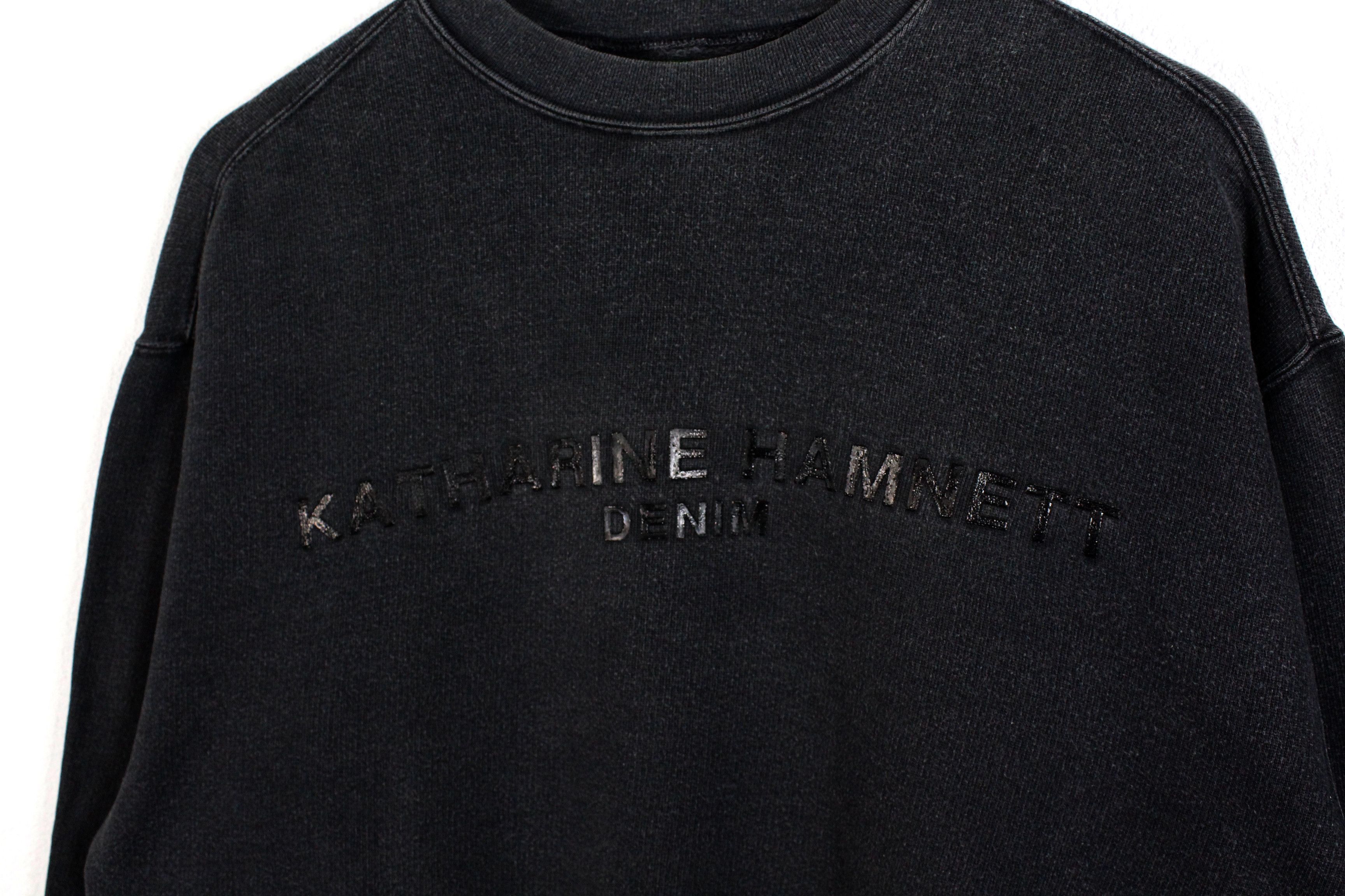 Katharine Hamnett London Katharine Hamnett Logo Washed Black Oversize Sweatshirt Size US S / EU 44-46 / 1 - 2 Thumbnail