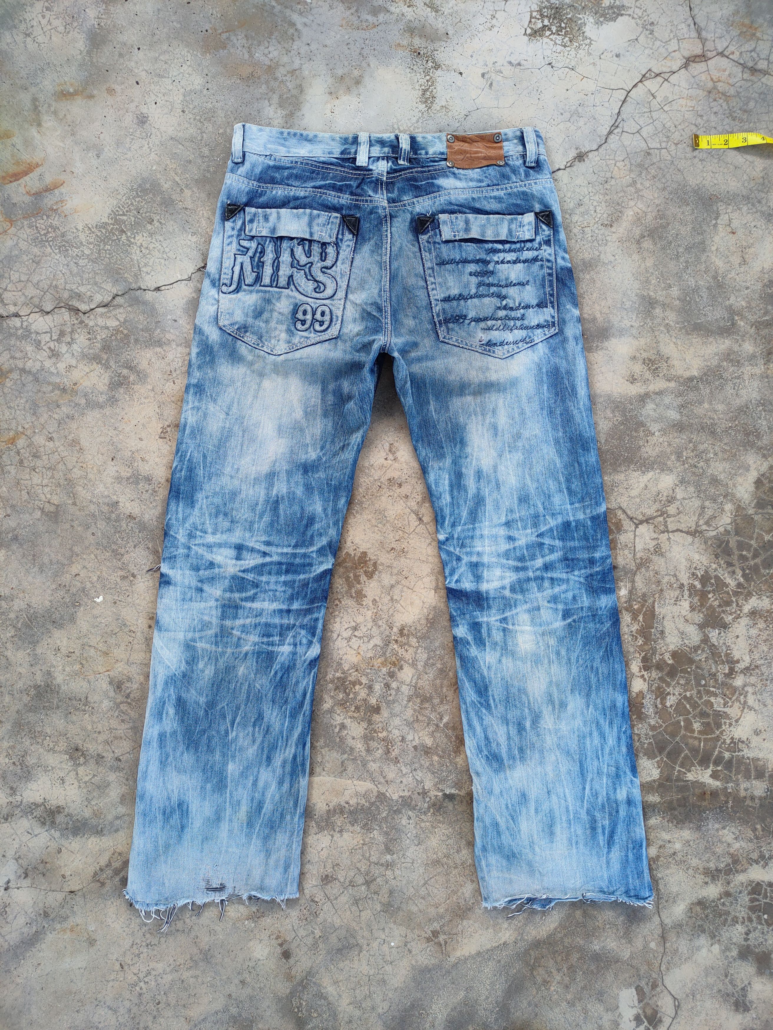 Akademiks × Japanese Brand × Jean VINTAGE AKADEMIKS FADED STORM DISTRESSED JEANS PANTS Size US 34 / EU 50 - 3 Thumbnail