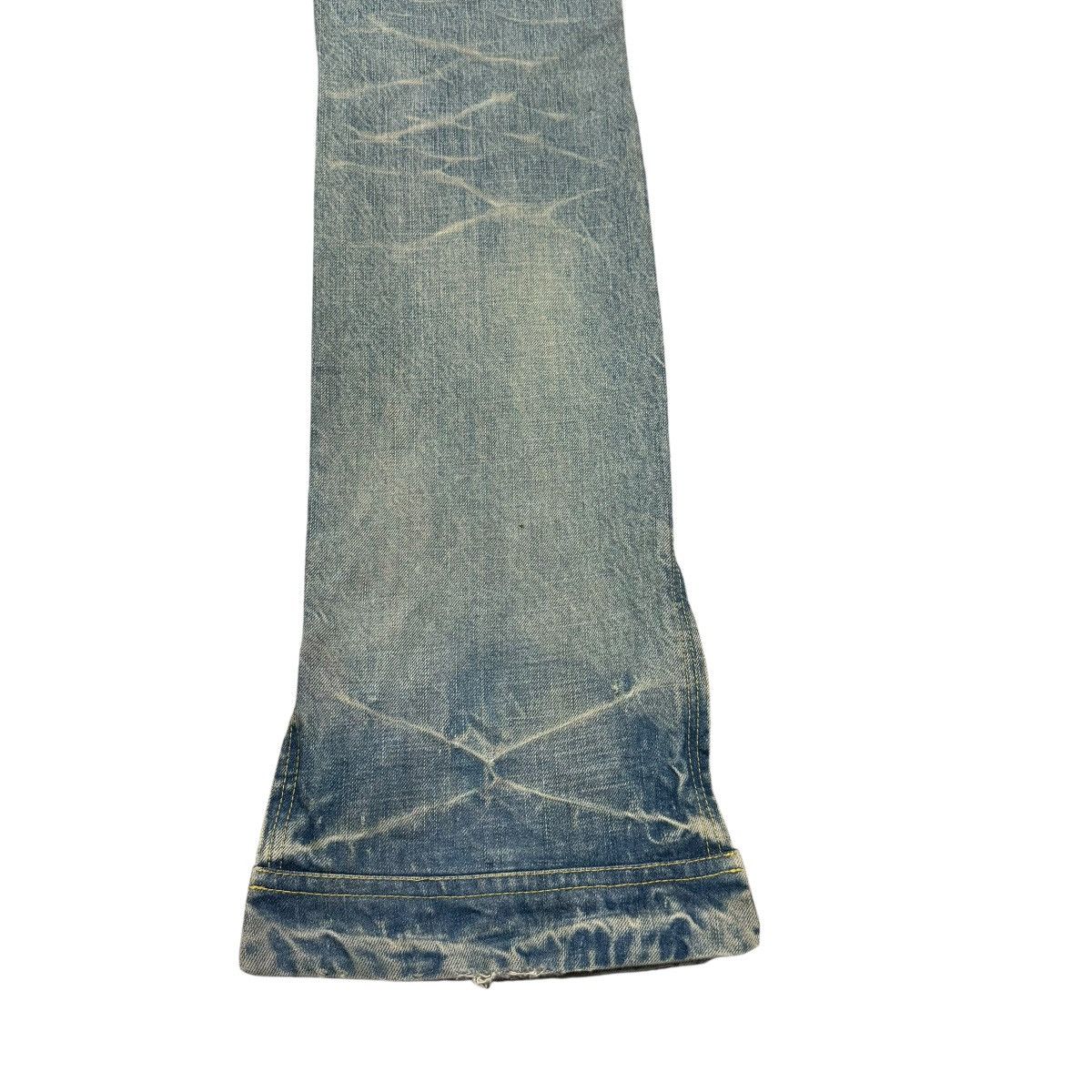 Japanese Brand Rico Mudwash Denim Flare Jeans Distressed Size US 33 - 17 Thumbnail