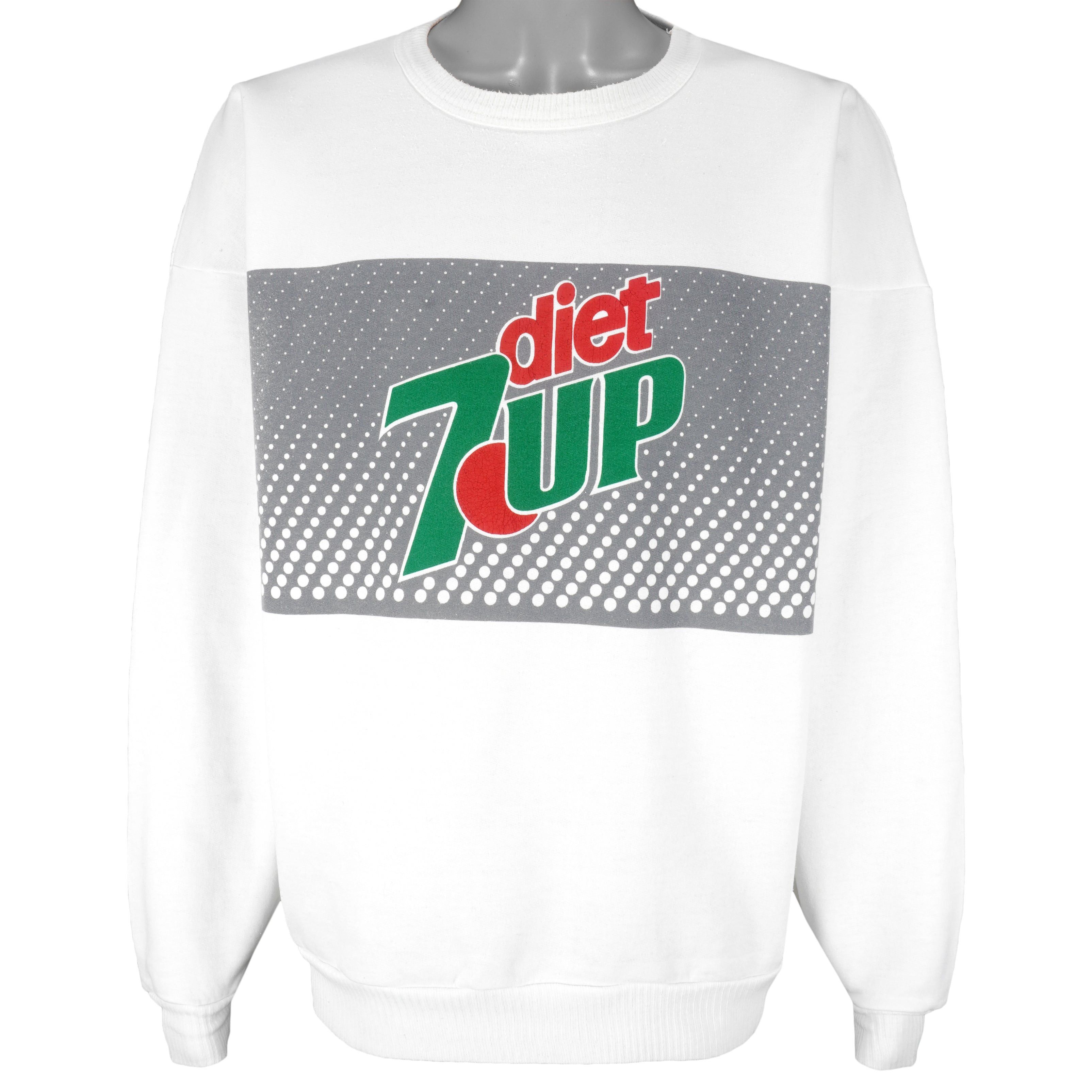 Vintage Diet 7Up Crew Neck Sweatshirt 1990s Size US XL / EU 56 / 4 - 1 Thumbnail