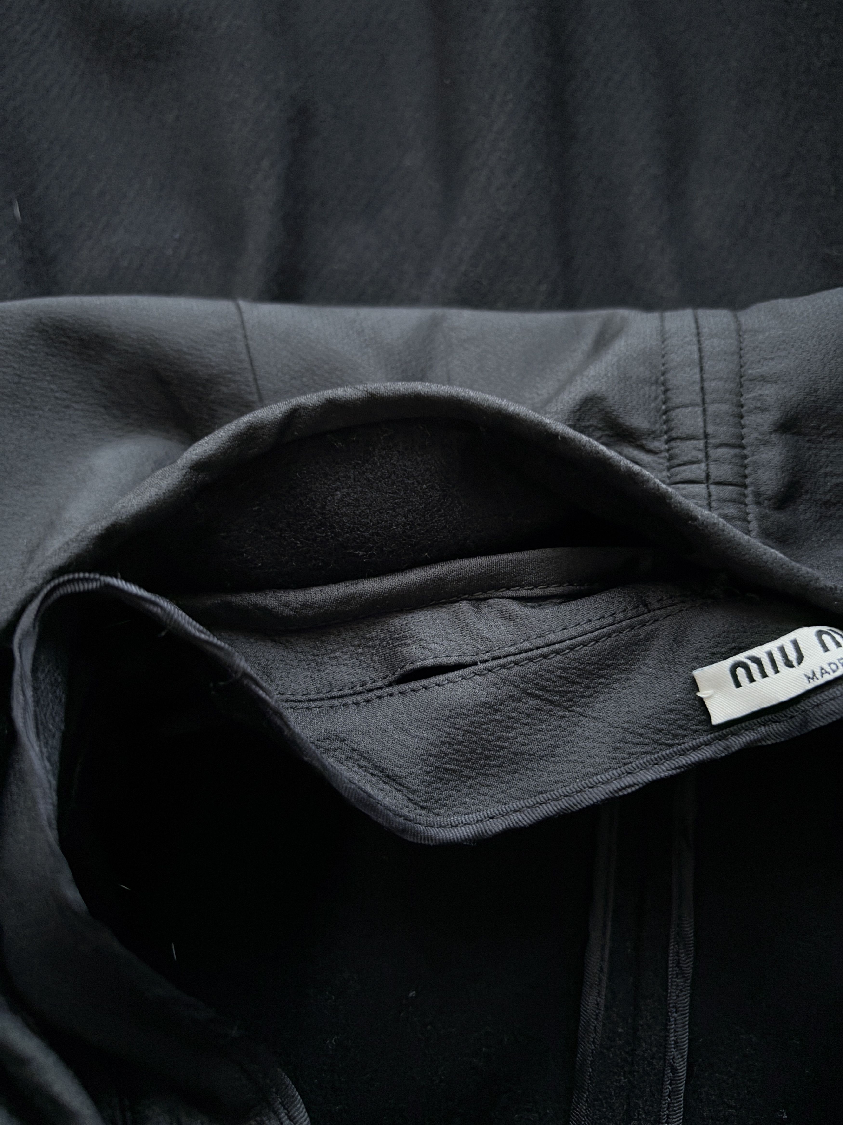 Miu Miu ⚡️QUICK SALE⚡️2008 Miu Miu Black Coat Removable Hood Size M / US 6-8 / IT 42-44 - 10 Thumbnail