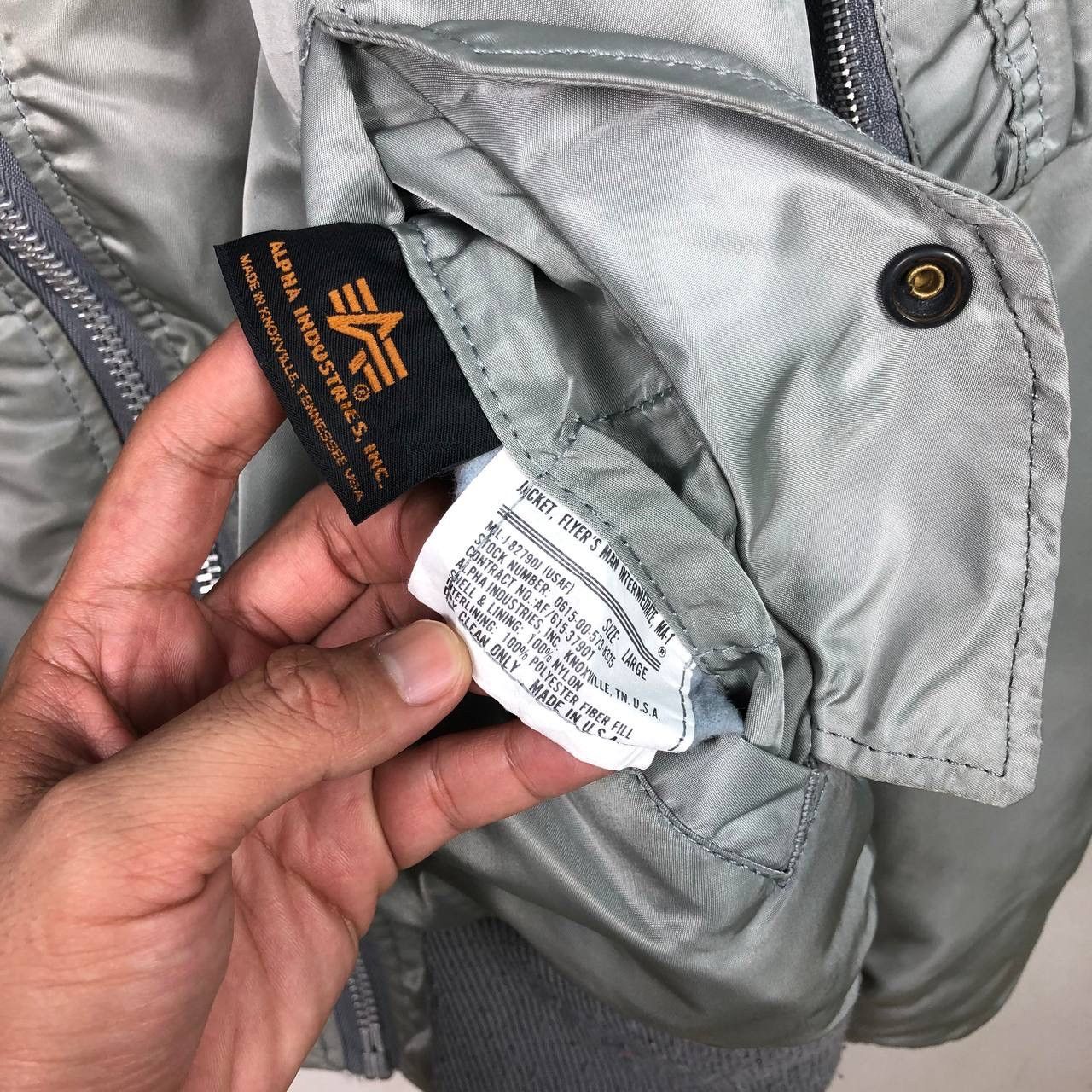 Alpha Industries Vintage Alpha Industries MA-1 Flight Jacket Bomber Jacket Size US L / EU 52-54 / 3 - 12 Thumbnail
