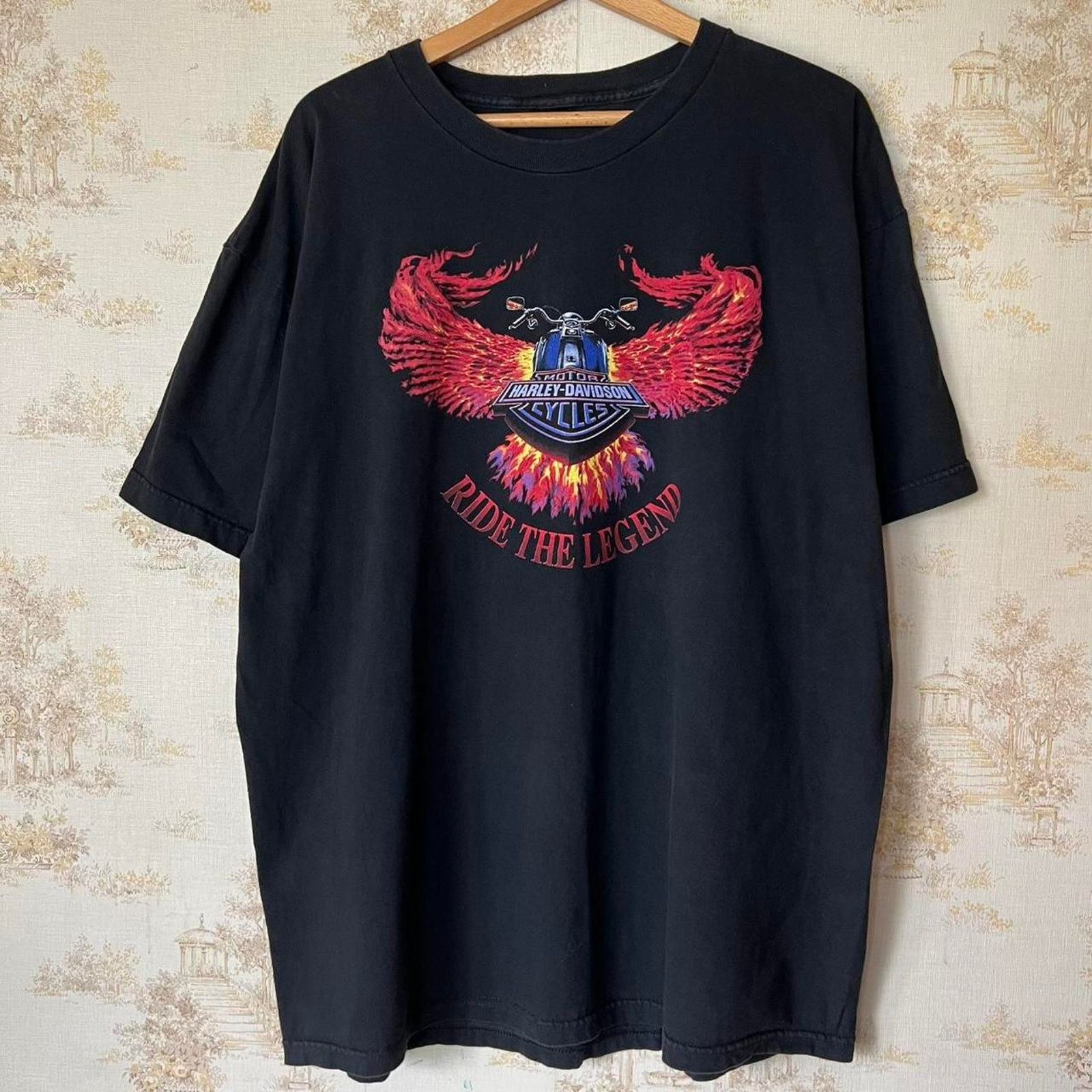 Harley Davidson 90s Harley-Davidson Ride The Legend Shirt | Chester England Size US XXL / EU 58 / 5 - 1 Thumbnail