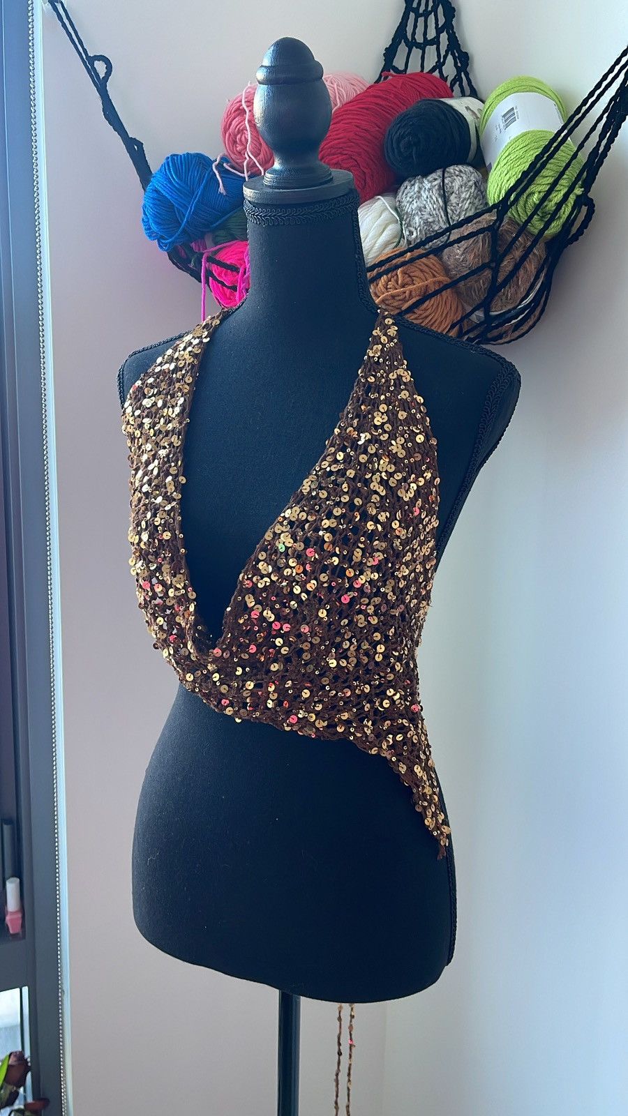Handmade × Other Gold Asymmetrical Top Size M / US 6-8 / IT 42-44 - 2 Thumbnail