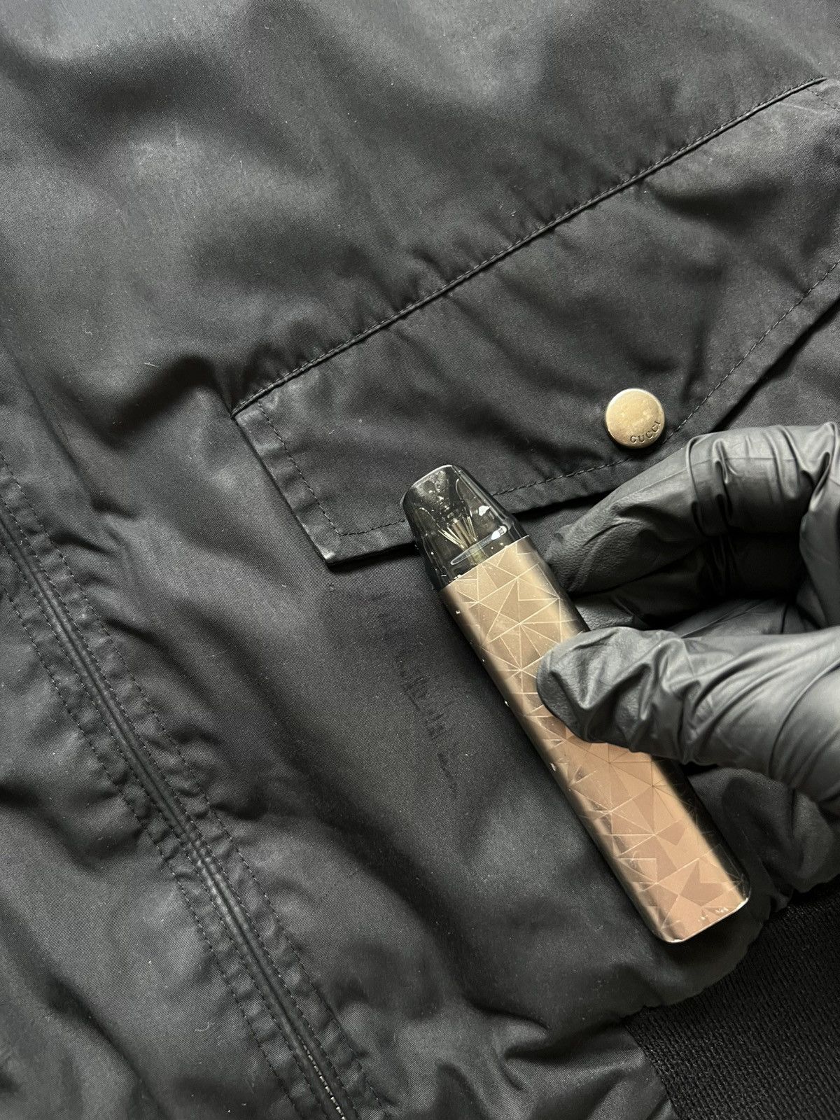 Gucci Gucci Bomber Jacket Leather Sleeve Rare Old Money Size US L / EU 52-54 / 3 - 11 Thumbnail