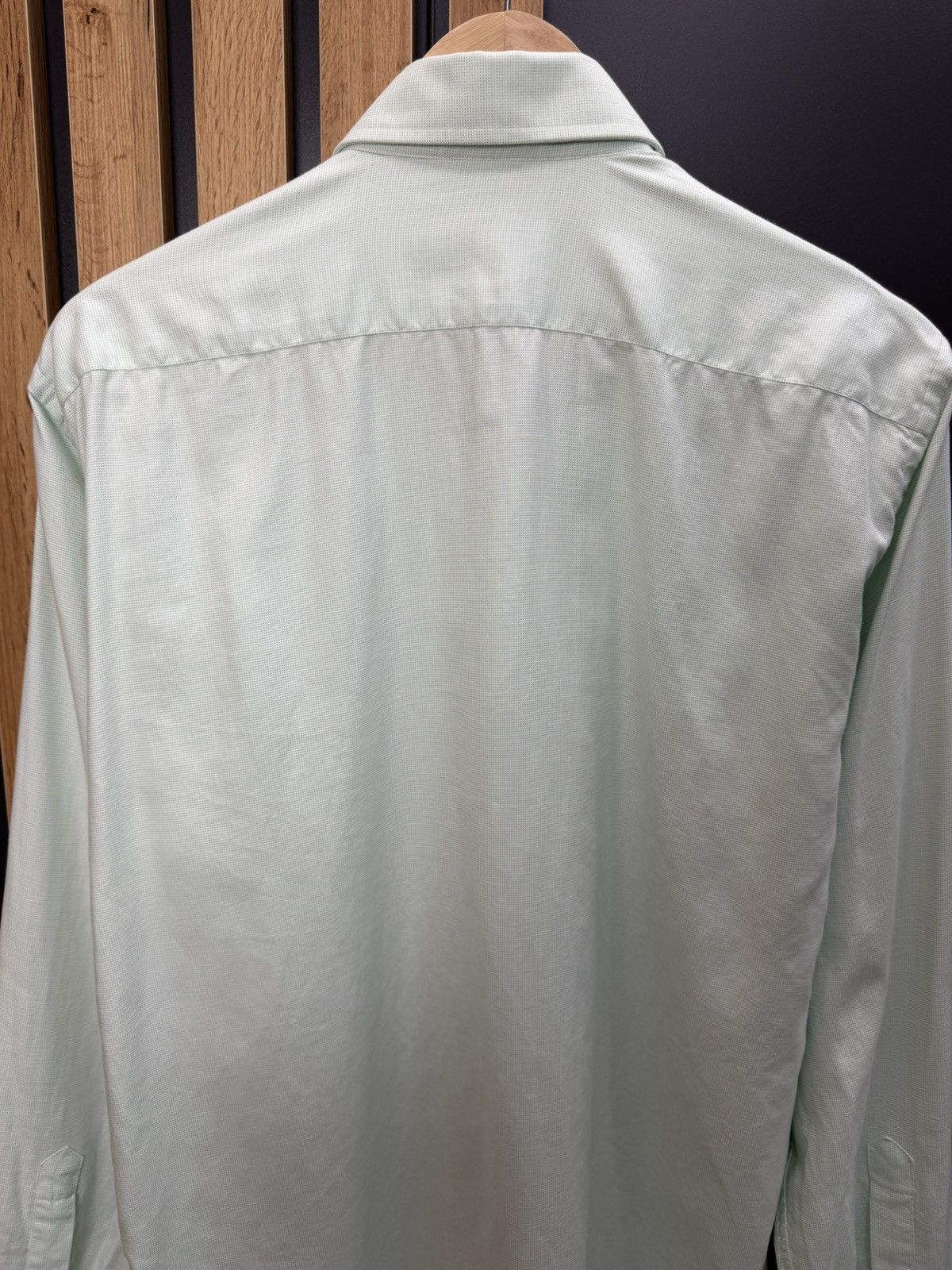 Canali Canali Mens Dress Shirt Mint Green Cotton Size 41/16 Size US L / EU 52-54 / 3 - 12 Thumbnail