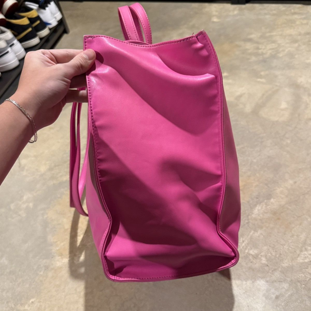 Telfar Telfar Shopping Tote Bag Azalea Pink Vegan Leather Large Size ONE SIZE - 7 Thumbnail