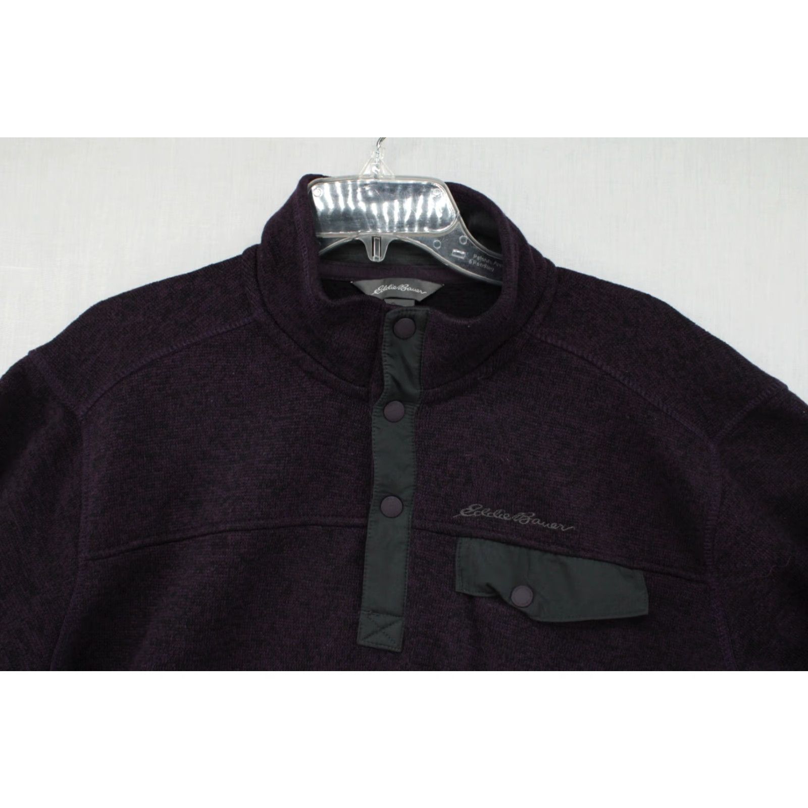 Eddie Bauer Eddie Bauer Sweater Men’s Medium Purple Fleece Quarter Snap Pullover Outdoors Shirt Size US M / EU 48-50 / 2 - 5 Thumbnail