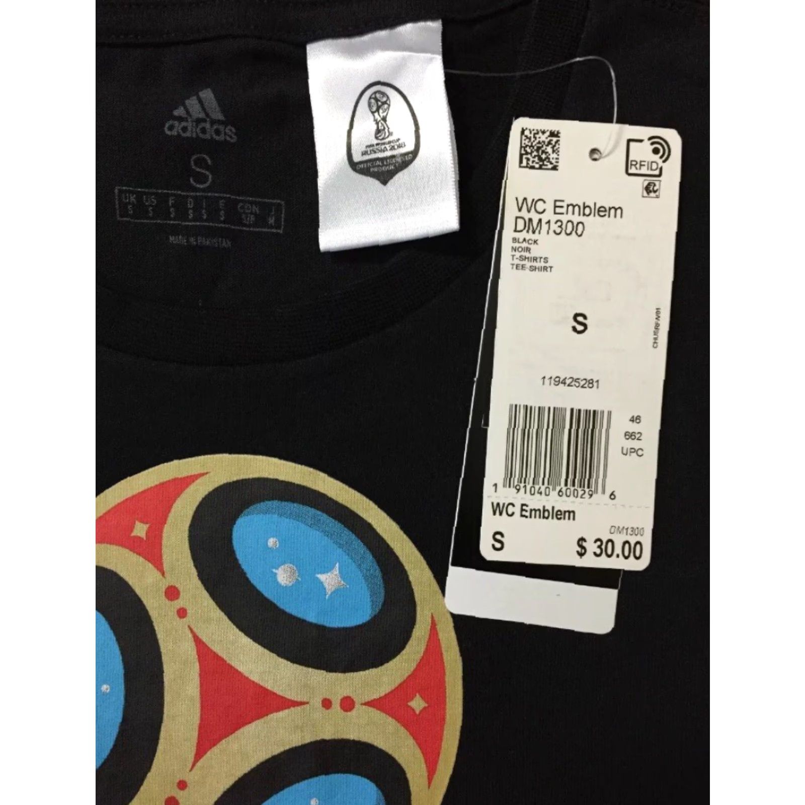 Adidas **FIFA World Cup Russia 2018 Mens Black Adidas T Shirt** User: **Black Mens FIFA World Cup Russia 2018 Adidas T Shirt** Size US S / EU 44-46 / 1 - 5 Thumbnail
