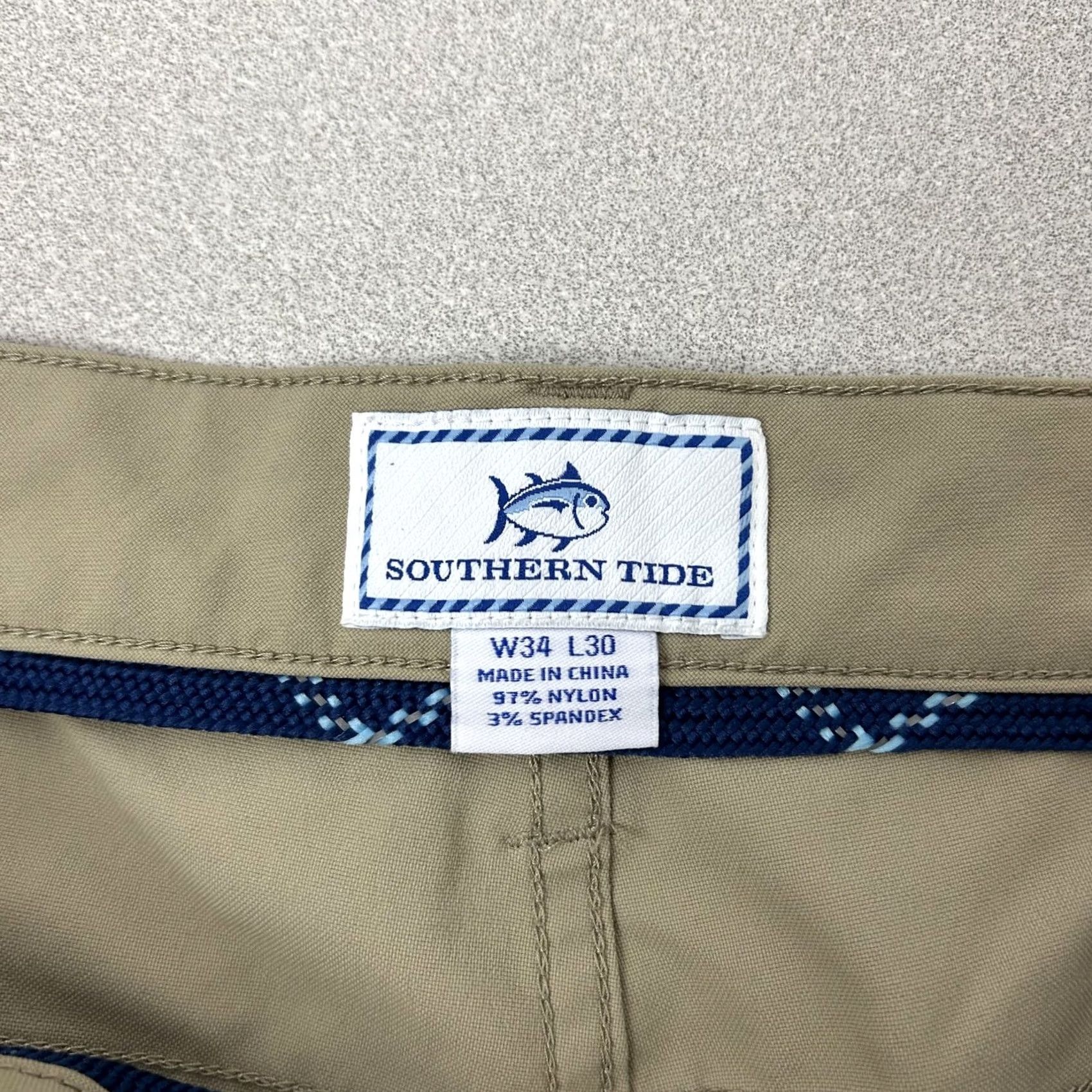 Southern Tide Southern Tide Pants Mens Beige Khakis Straight Stretch 5 Pocket Casual 34x30 Size US 34 / EU 50 - 3 Thumbnail