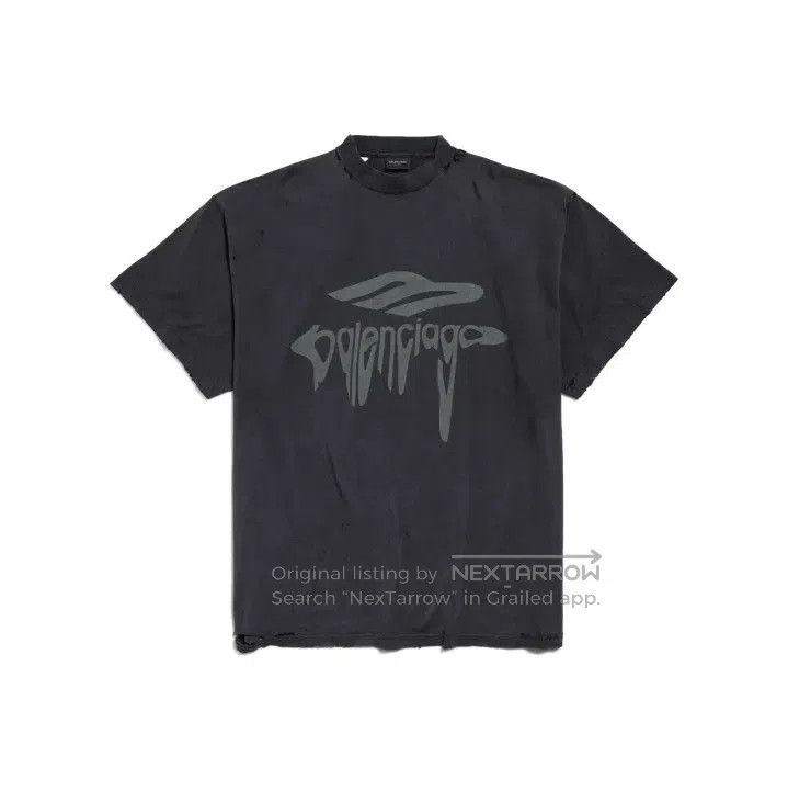 Balenciaga Balenciaga Oversized Gray Short Sleeve T. Size US L / EU 52-54 / 3 - 1 Thumbnail
