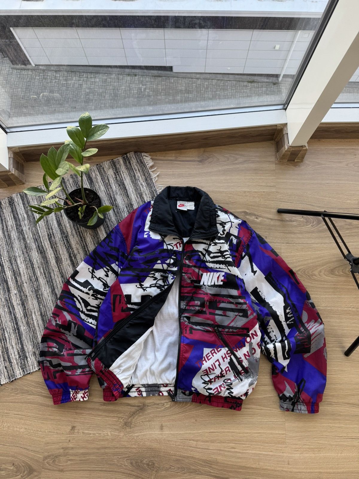 Nike × Vintage Vintage Nike Rare 90s Multi logo Y2K Nylon track jacket Size US S / EU 44-46 / 1 - 2 Thumbnail