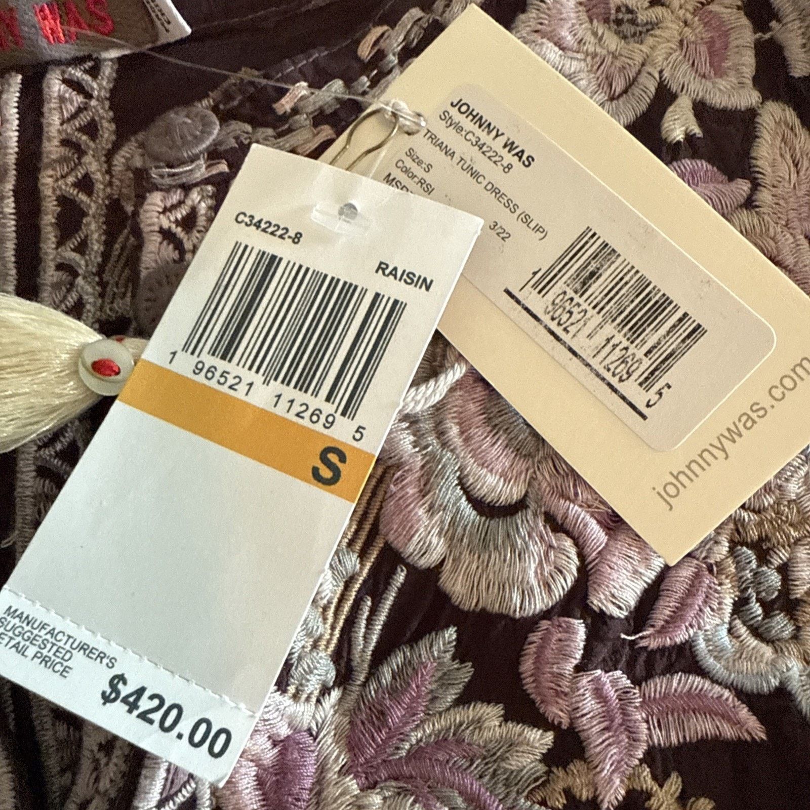 Johnny Was Johnny Was Triana Embroidered Button slip Plum brown Small Size S / US 4 / IT 40 - 6 Thumbnail