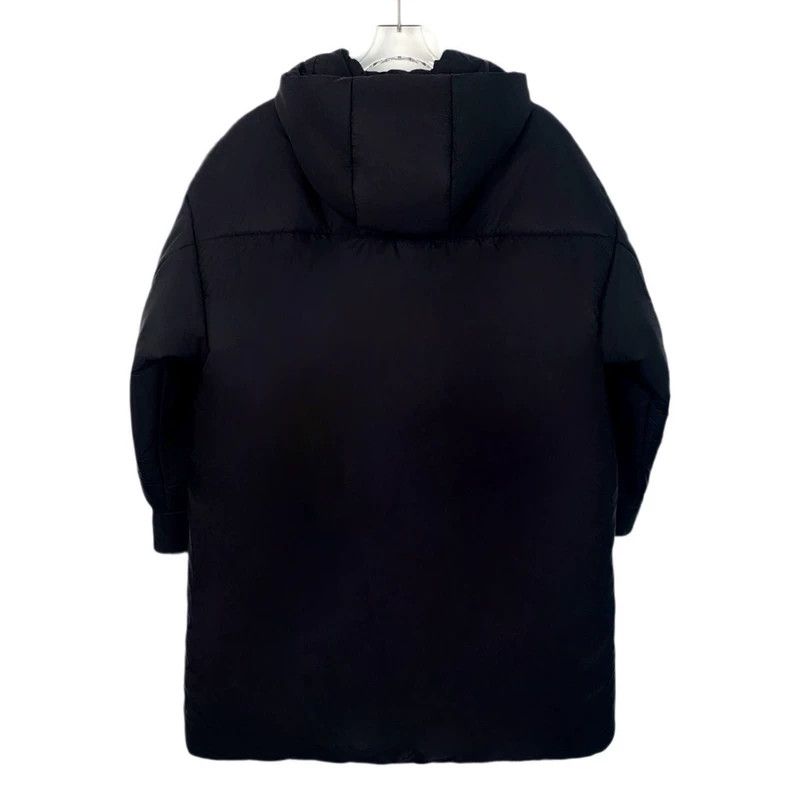 Prada Prada Size 38 23 black triangle logo hooded long-sleeved co Size US XXS / EU 40 - 2 Thumbnail