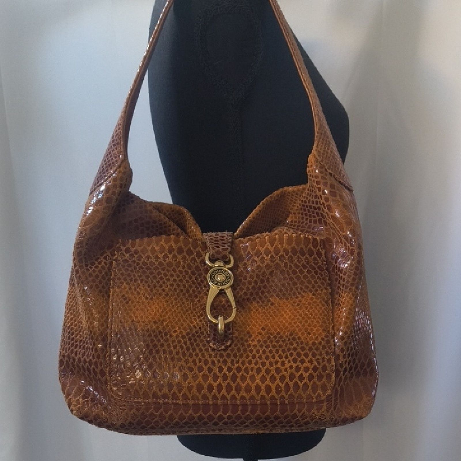 Dooney & Bourke Vintage Dooney & Bourke Snake Pattern Leather Shoulder Bag Size ONE SIZE - 2 Thumbnail